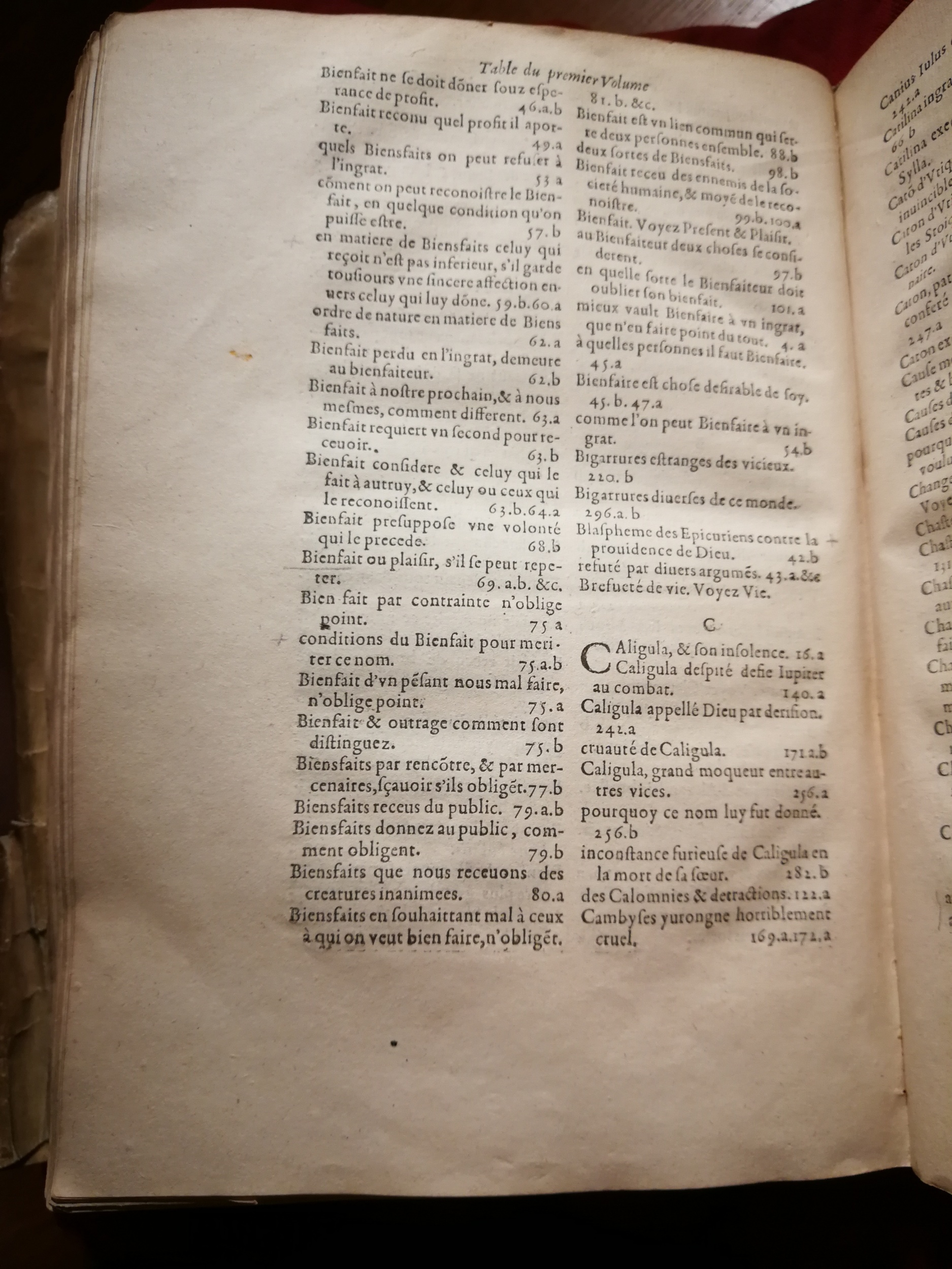 1595 - Jean Houzé - Œuvres morales et mêlées de Sénèque, Trésor de philosophie morale - T. 1 - BnF