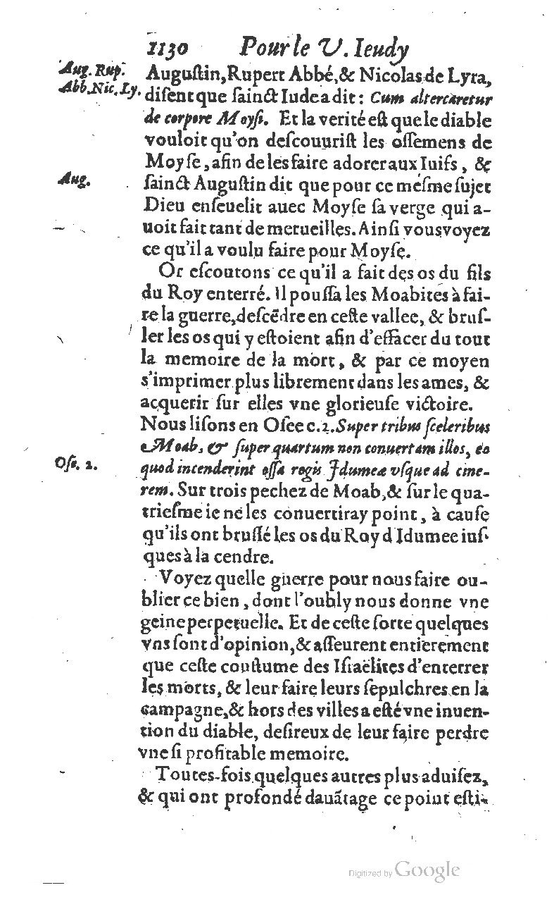 1607 - Nicolas Du Fossé - Trésor quadragésimal - T 01 - BM Lyon