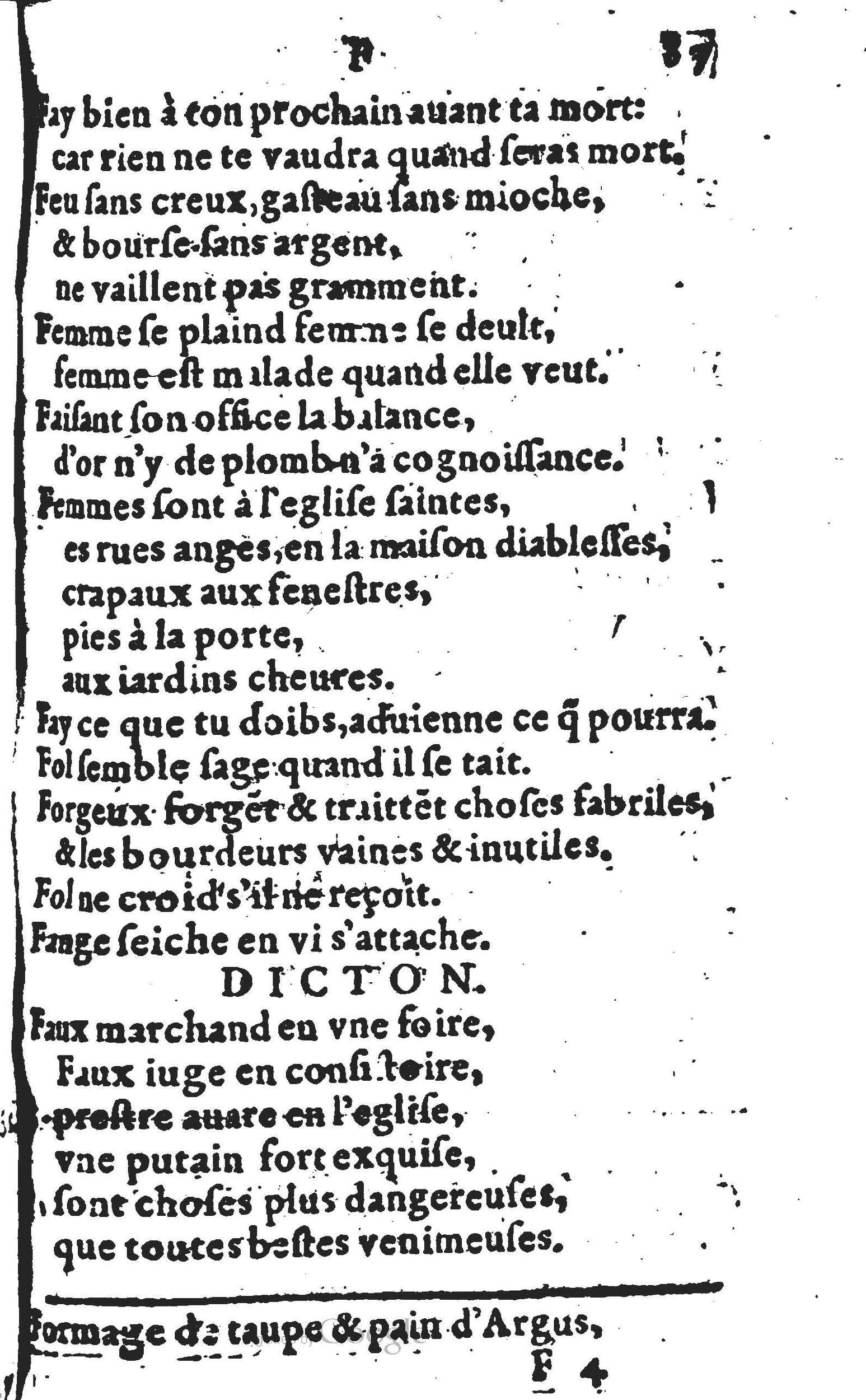 1578 - Nicolas Lescuyer - Trésor des sentences dorées - UGent