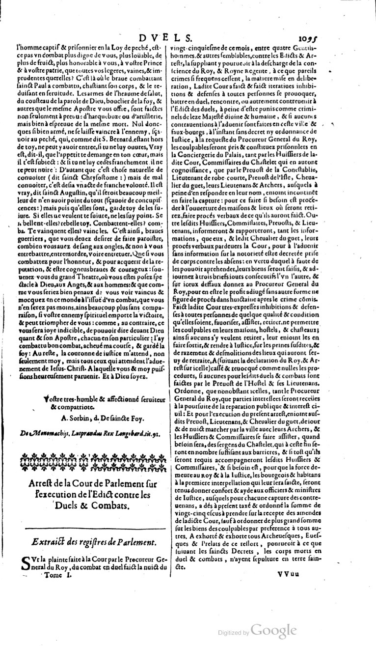 1629 - Veuve Nicolas Buon - Trésor du droit français (21754 T. 1) - BM Lyon