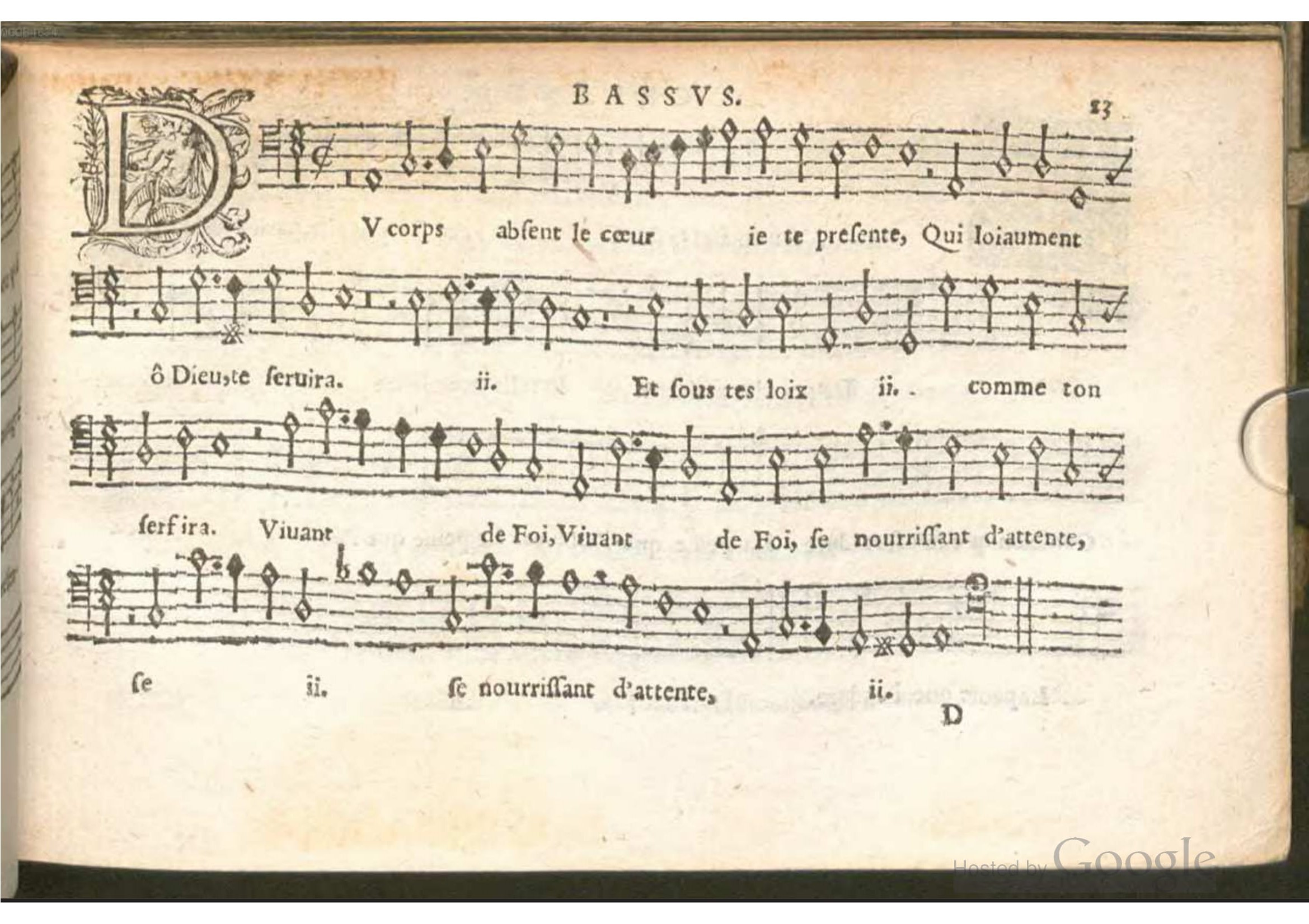 1576 - [Pierre de Saint-André] - Trésor de musique d’Orlande de Lassus Bassus - BSB Munich