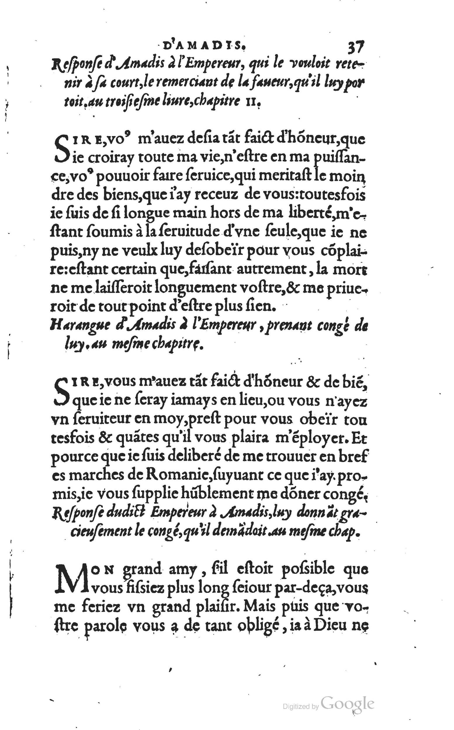 1560 - Vincent Sertenas et Gilles Robinot - Trésor des Amadis - British Library