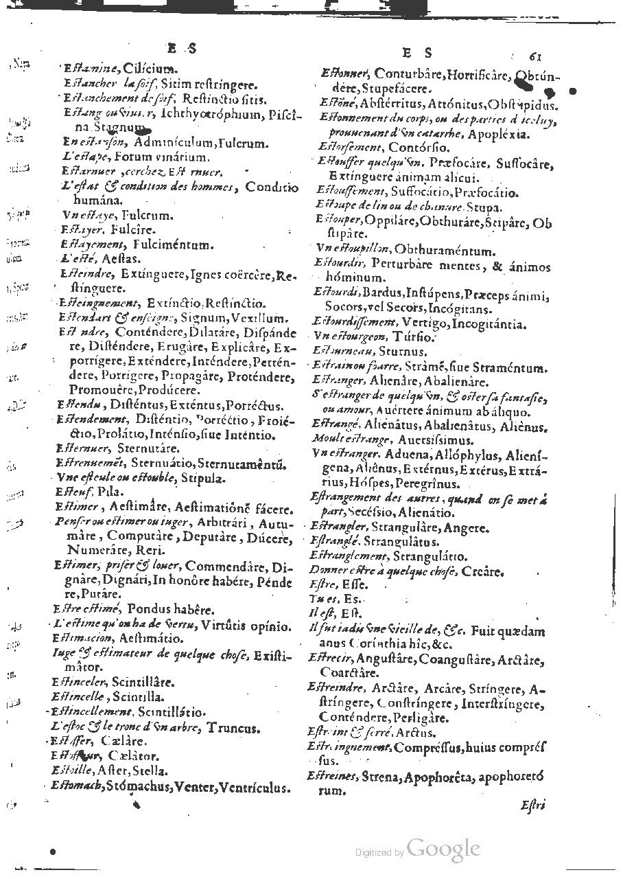 1564 - Henri Hylaire et Louis Cloquemin - Trésor des mots et traits français - BSB Munich