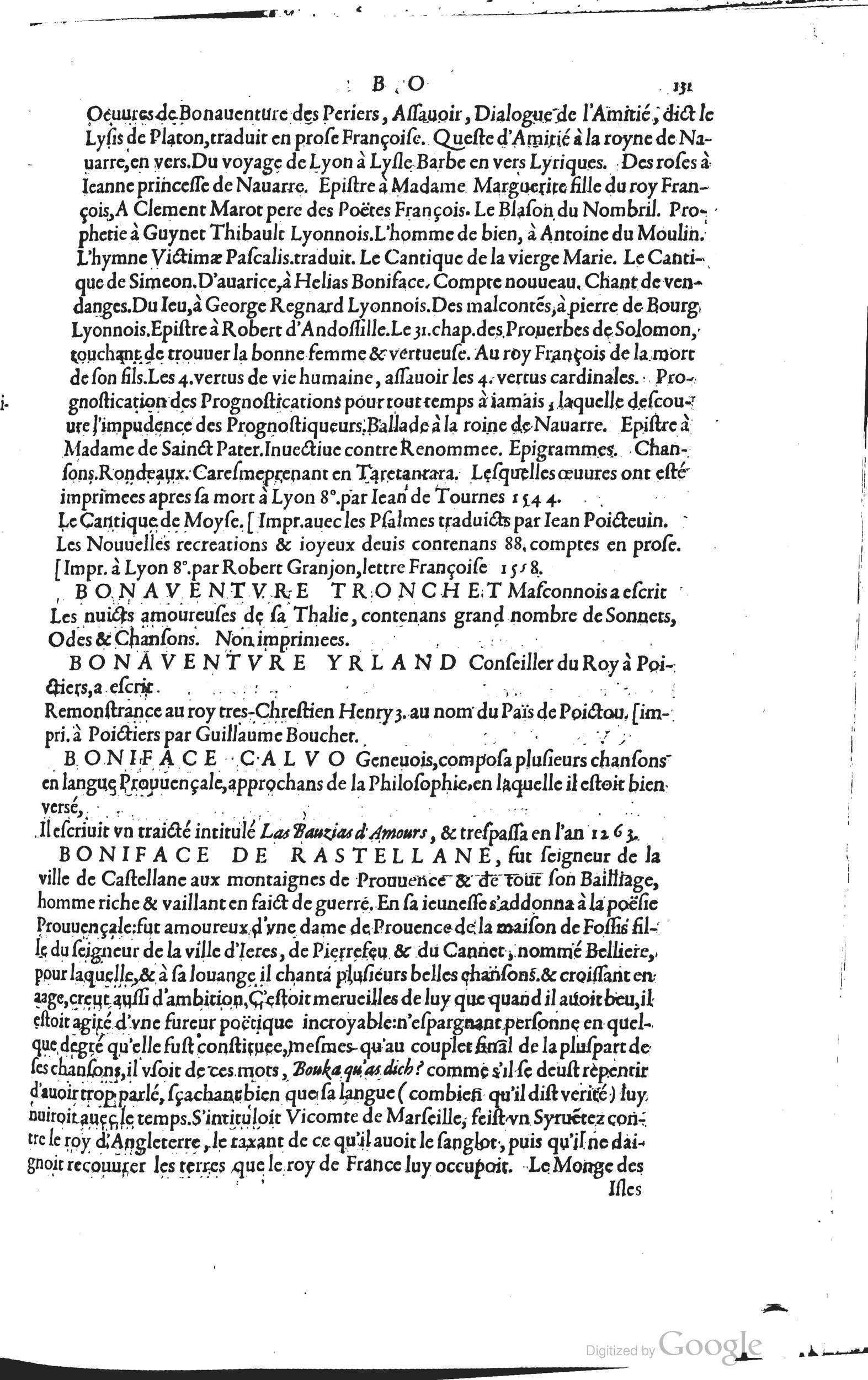 1585 - Barthélemy Honorat - Bibliothèques françaises - BSB Munich