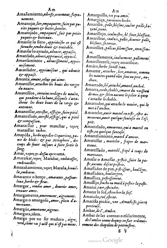 1621 - Adrian Tiffaine - Trésor des deux langues espagnole et française - BM Lyon