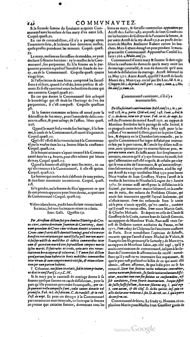 1629 - Veuve Nicolas Buon - Trésor du droit français (21754 T. 1) - BM Lyon