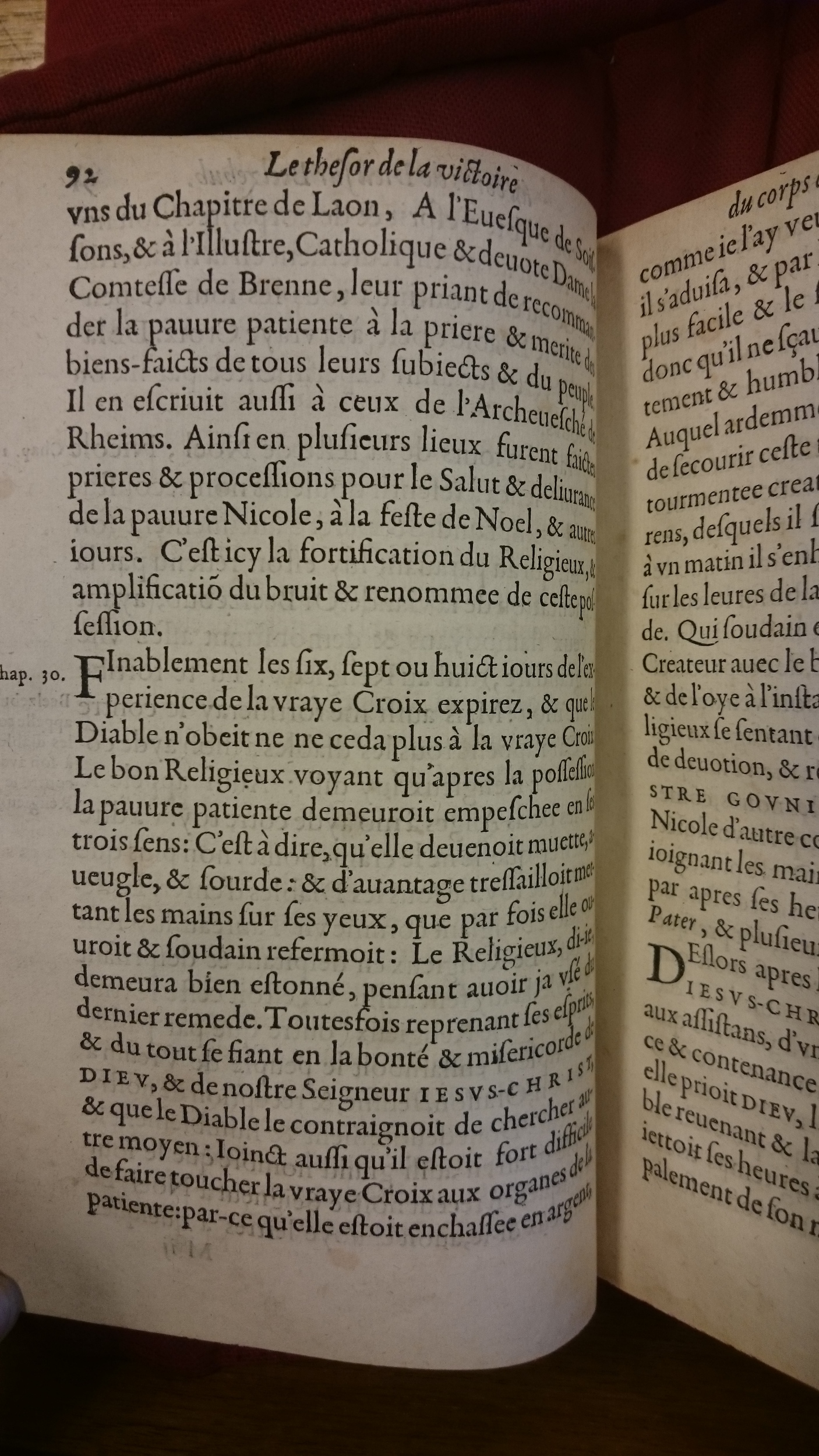 1578 - Nicolas Chesneau - Trésor et entière histoire de la triomphante victoire du corps de Dieu sur l’esprit malin - BM Lyon
