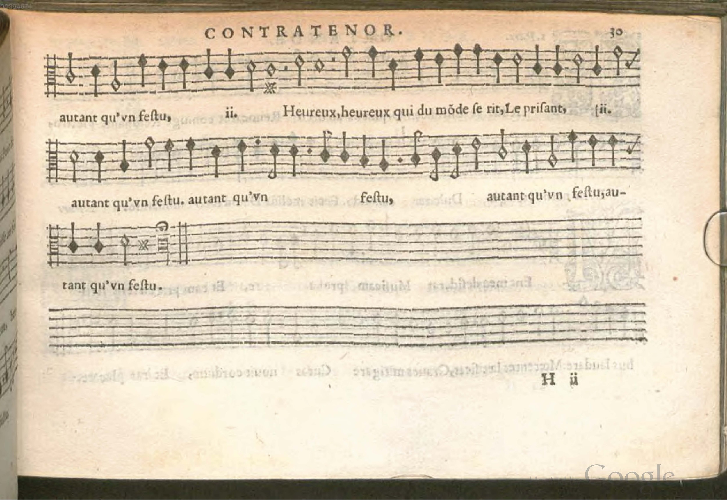 1576 - [Pierre de Saint-André] - Trésor de musique d’Orlande de Lassus Contratenor - BSB Munich