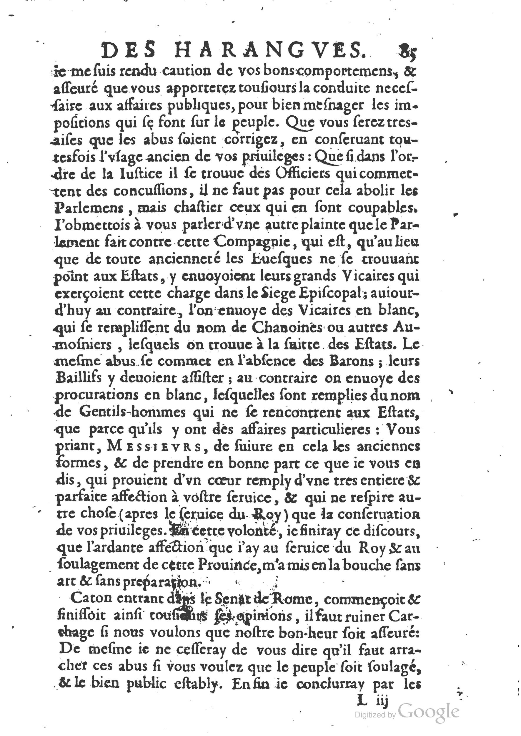 1654 - Michel Bobin - Trésor des harangues, remontrances et oraisons funèbres - BM Lyon
