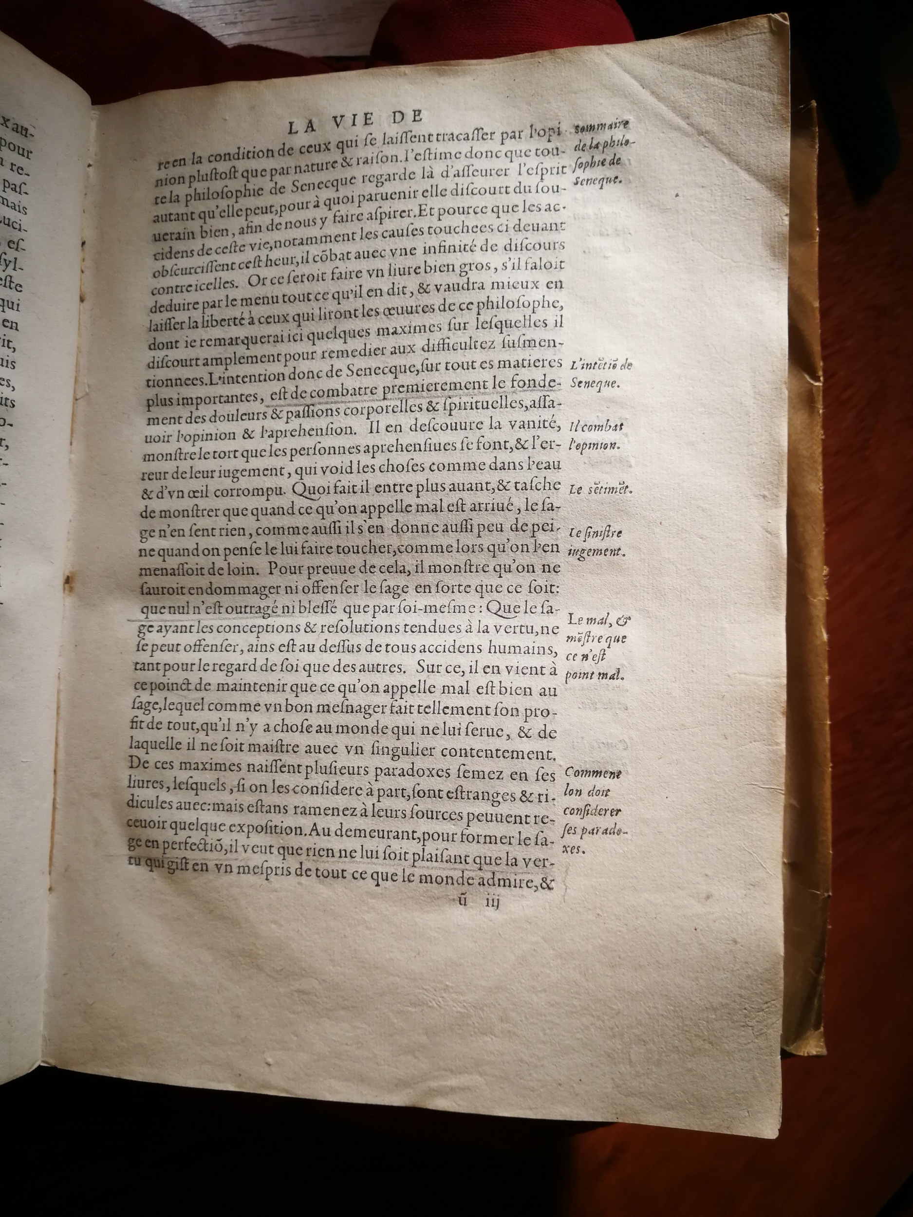 1595 - Jean Houzé - Œuvres morales et mêlées de Sénèque, Trésor de philosophie morale - T. 1 - BnF