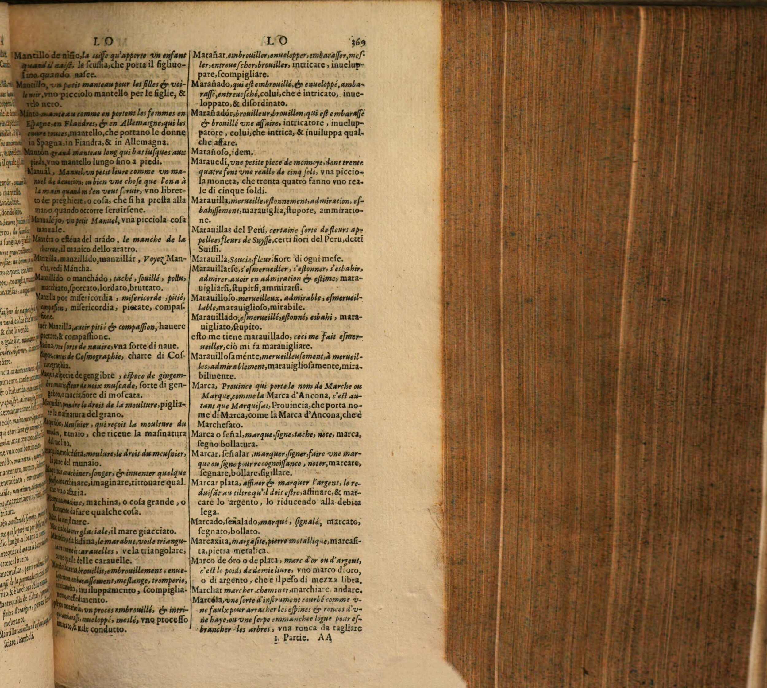 1617 - Samuel Crespin - Trésor des trois langues espagnole, française et italienne (Première partie) - Regensburg