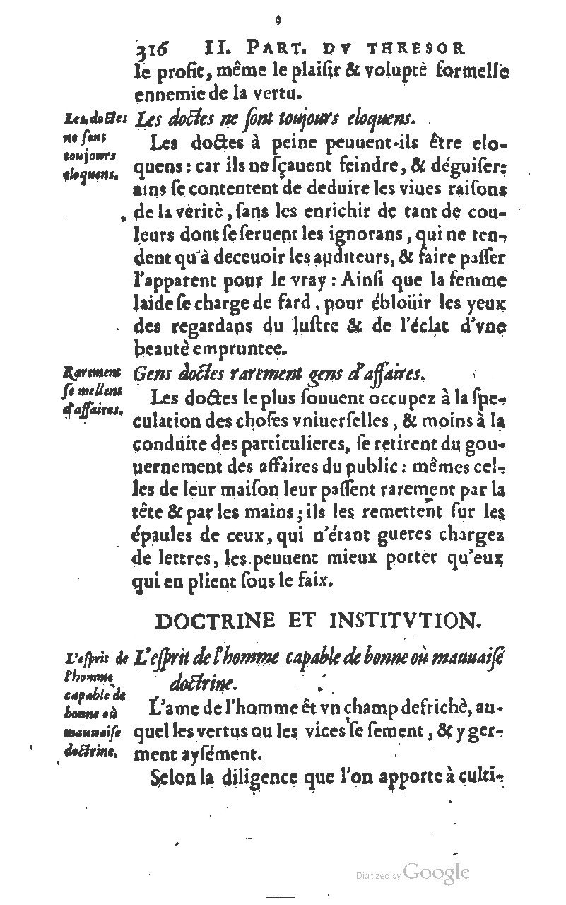 1610 - Louis Coste - Trésor de l’éloquence française (Seconde partie) - BM Lyon