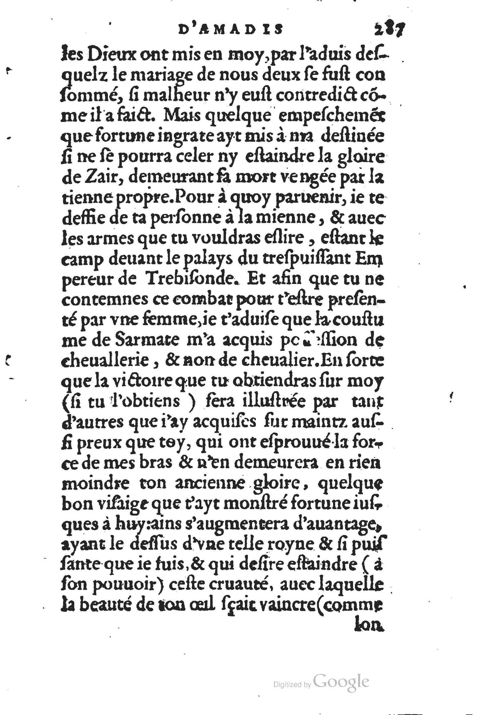 1560 - Jean d’Ogerolles et Gabriel Cotier Lyon - Trésor des Amadis - BSB Munich