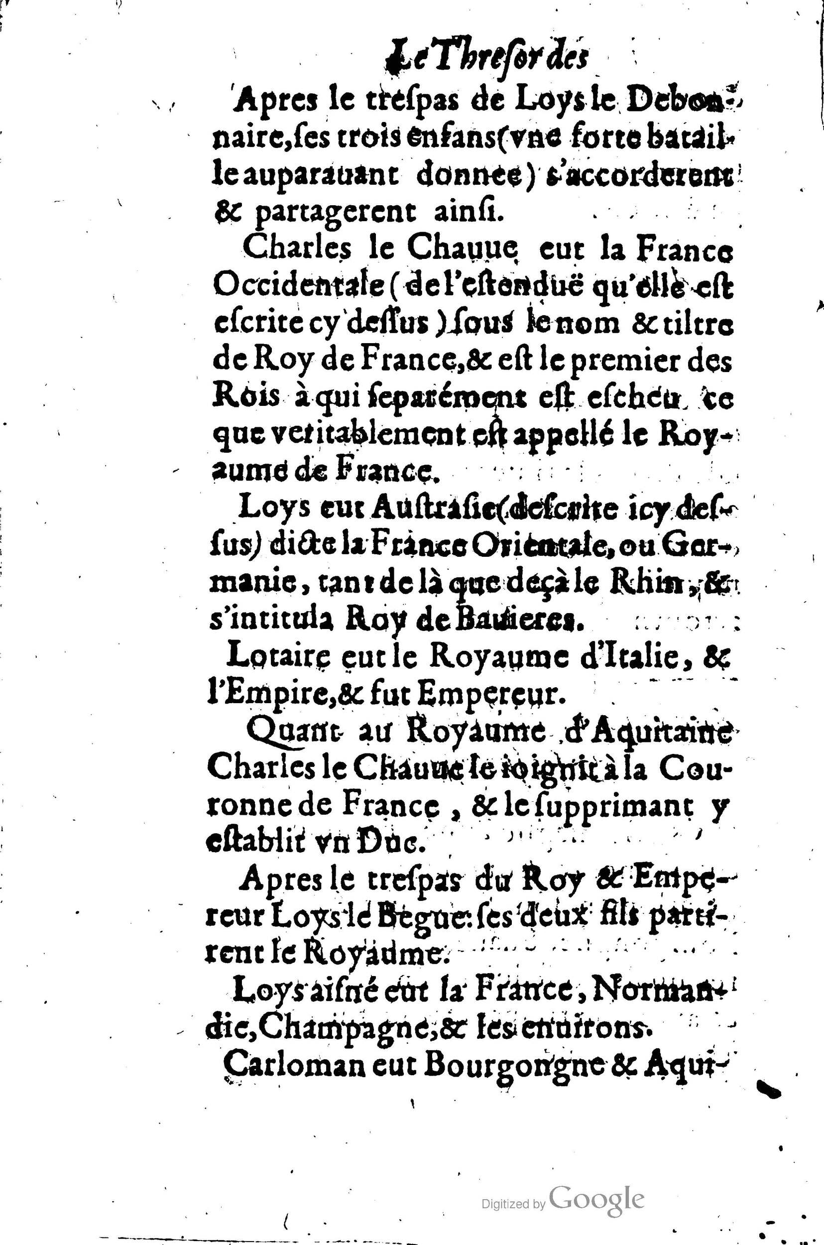 1619 - Jean Corrozet - Trésor des histoires de France - BSB Munich