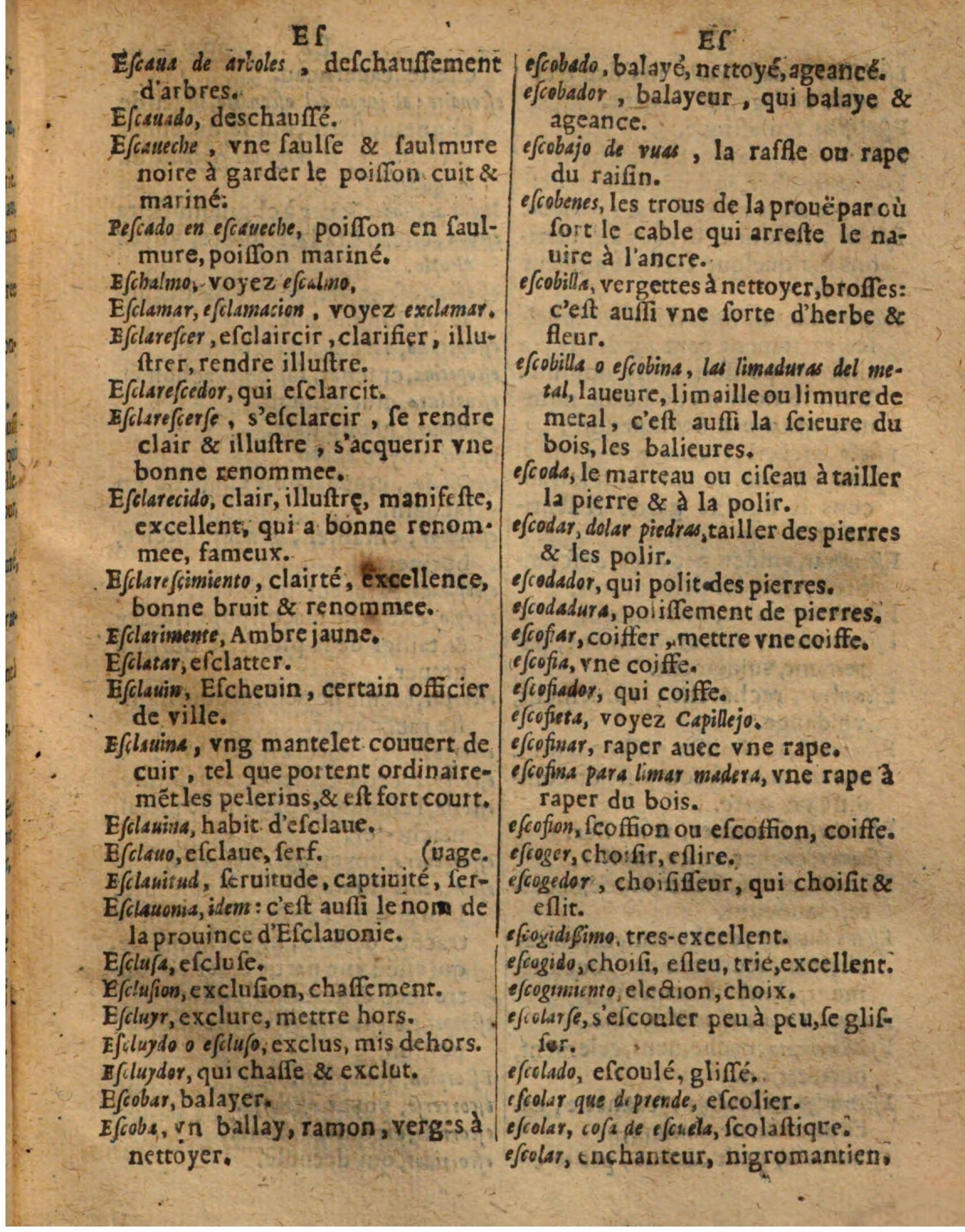 1625 - Hubert Antoine - Trésor des deux langues espagnole et française - Augsbourg