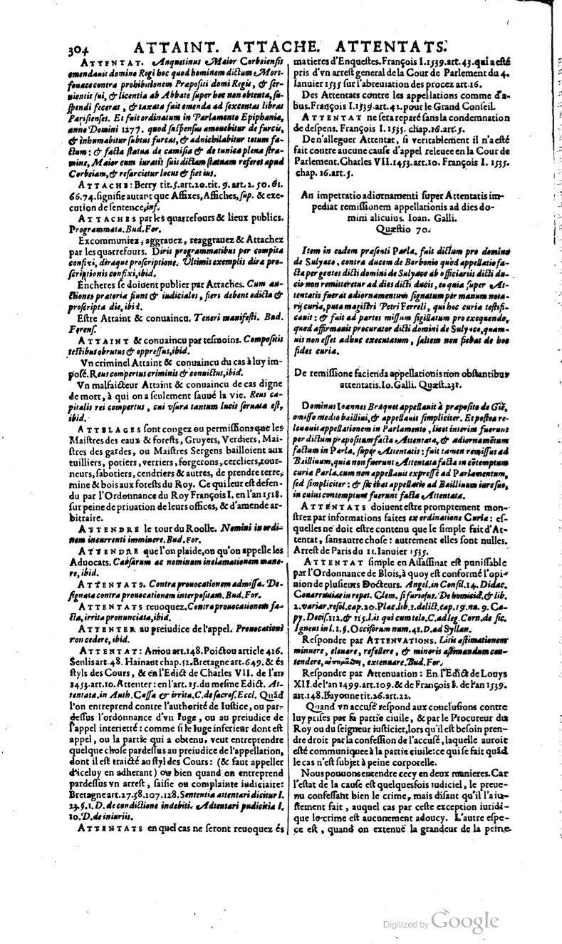 1629 - Veuve Nicolas Buon - Trésor du droit français (29620 T. 1) - BM Lyon