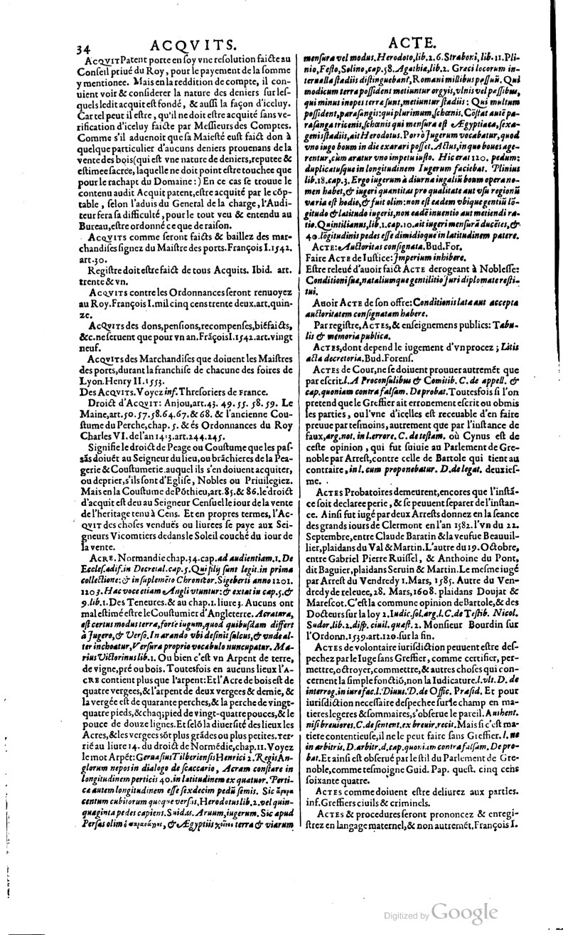 1629 - Veuve Nicolas Buon - Trésor du droit français (21754 T. 1) - BM Lyon