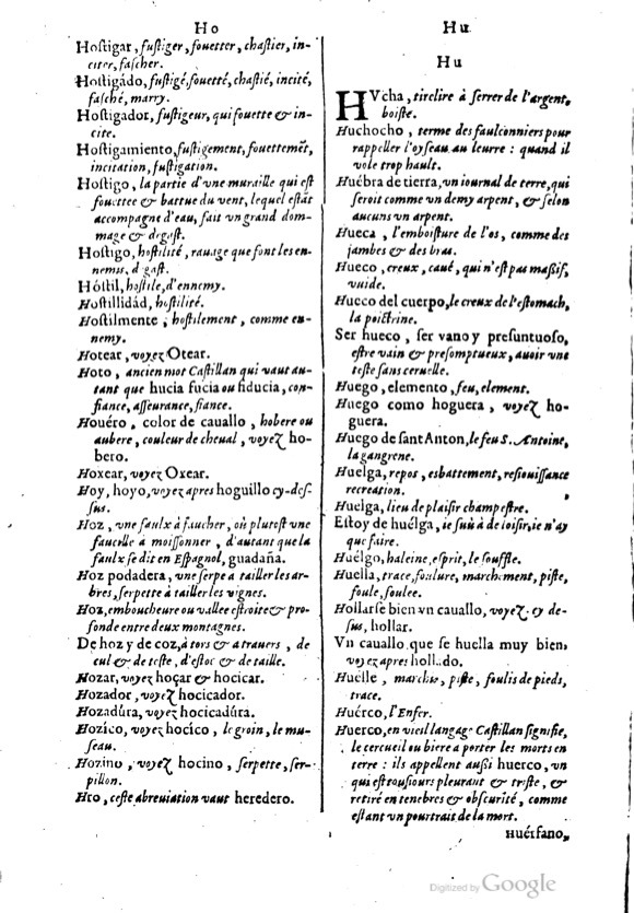 1621 - Adrian Tiffaine - Trésor des deux langues espagnole et française - BM Lyon