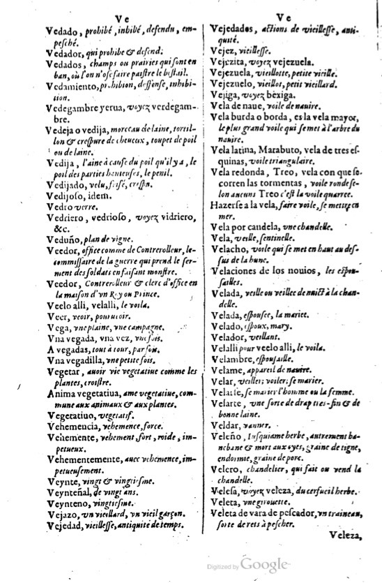 1621 - Adrian Tiffaine - Trésor des deux langues espagnole et française - BM Lyon