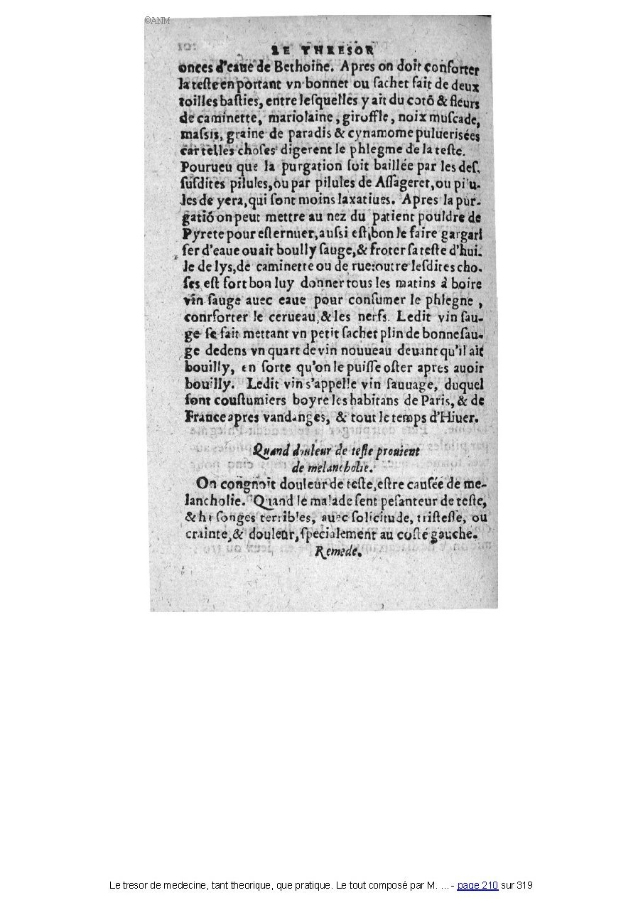 1560 - Pierre et Jan Moine - Trésor de médecine - Université Paris Cité