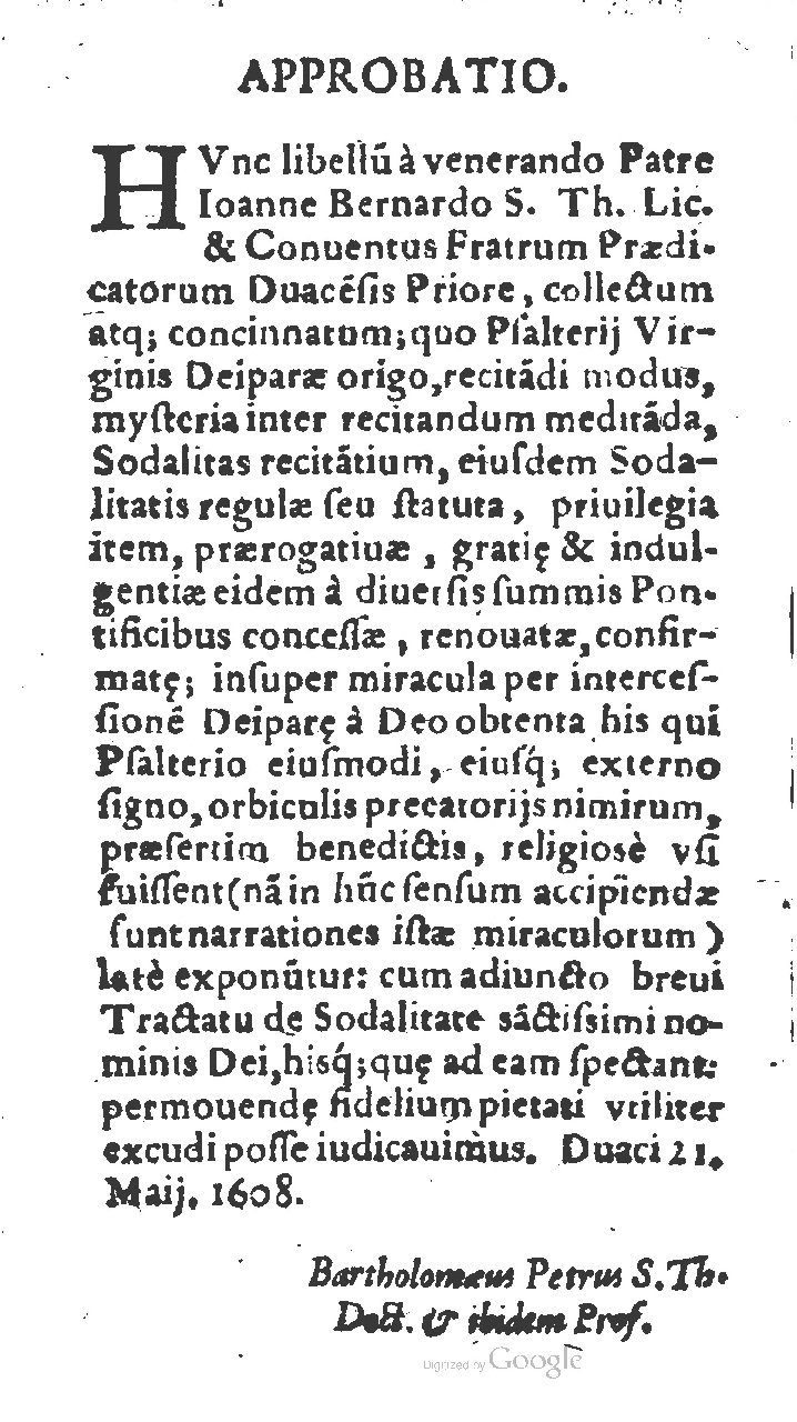 1615 - Jean Bogart - Trésor des indulgences du saint Rosaire - UGent