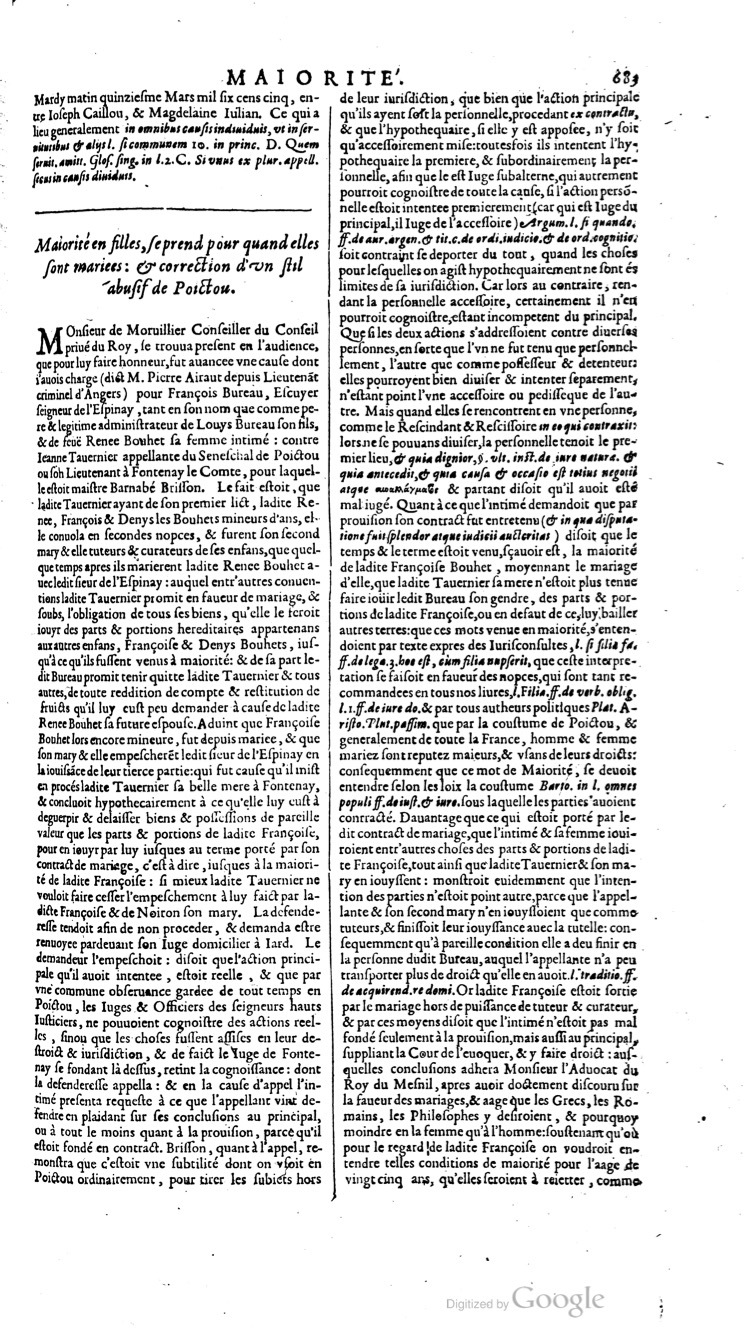 1629 - Veuve Nicolas Buon - Trésor du droit français (29620 T. 2) - BM Lyon