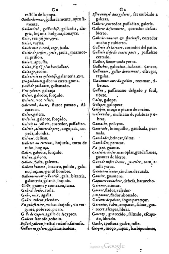 1621 - Adrian Tiffaine - Trésor des deux langues espagnole et française - BM Lyon