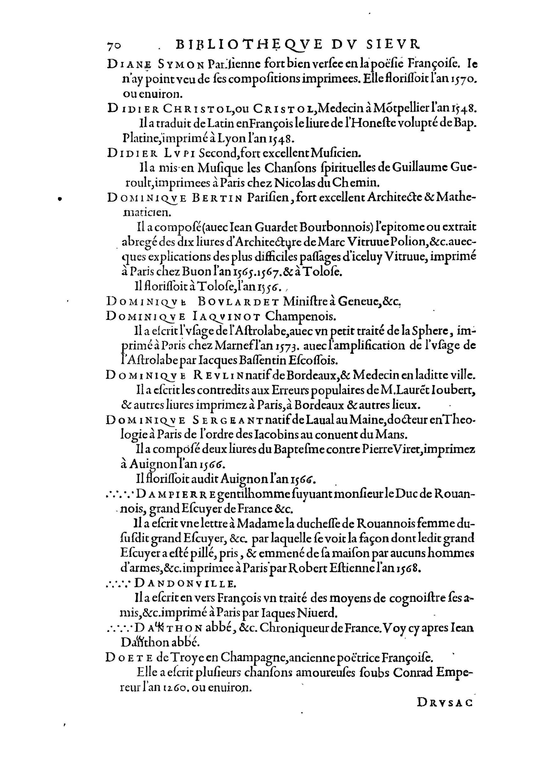 1584 - Abel L&#039;Angelier - Bibliothèques françaises - BnF