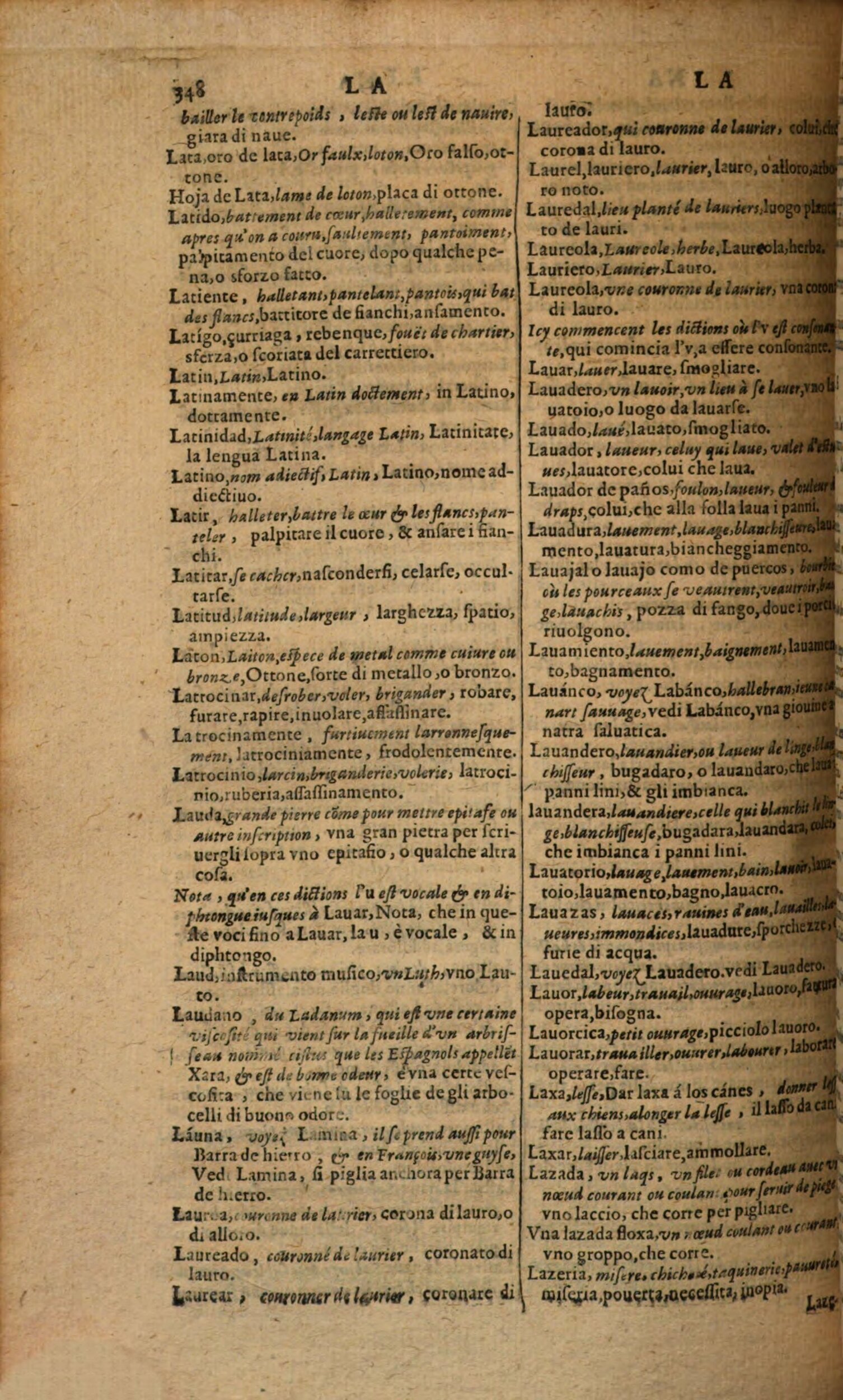 1617 - Samuel Crespin - Trésor des trois langues espagnole, française et italienne (Première partie) - Regensburg