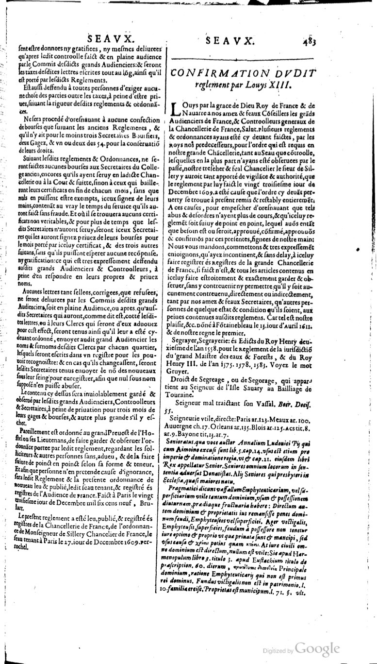 1629 - Veuve Nicolas Buon - Trésor du droit français (21754 T. 3) - BM Lyon