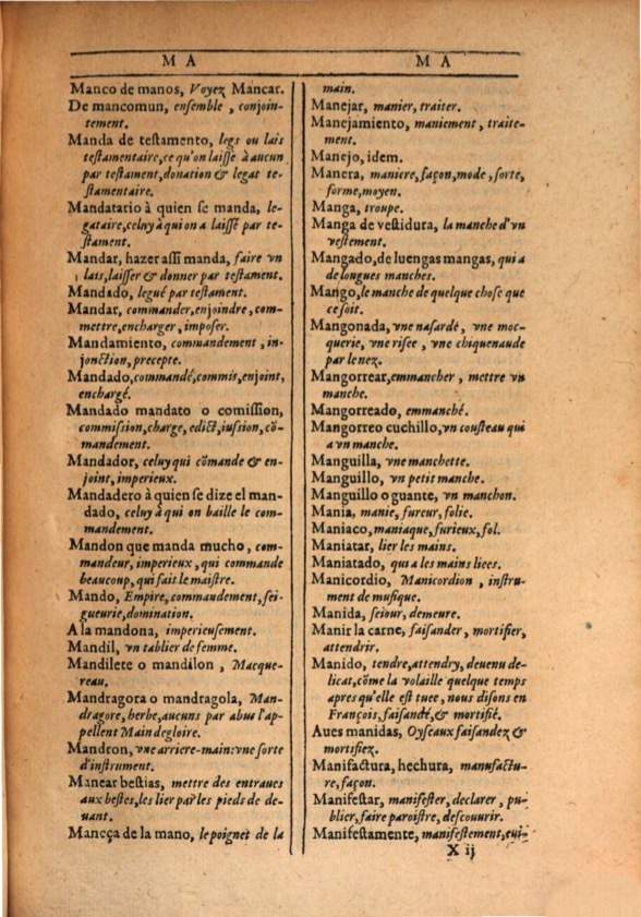 1607 - Marc Orry - Trésor des deux langues espagnole et française (Première et Seconde parties) - ÖNB Wien