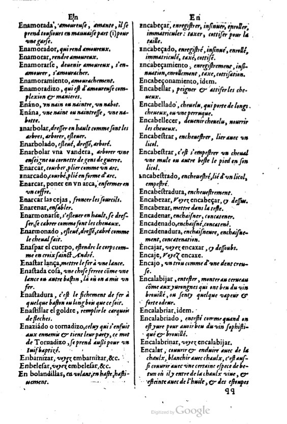 1621 - Adrian Tiffaine - Trésor des deux langues espagnole et française - BM Lyon