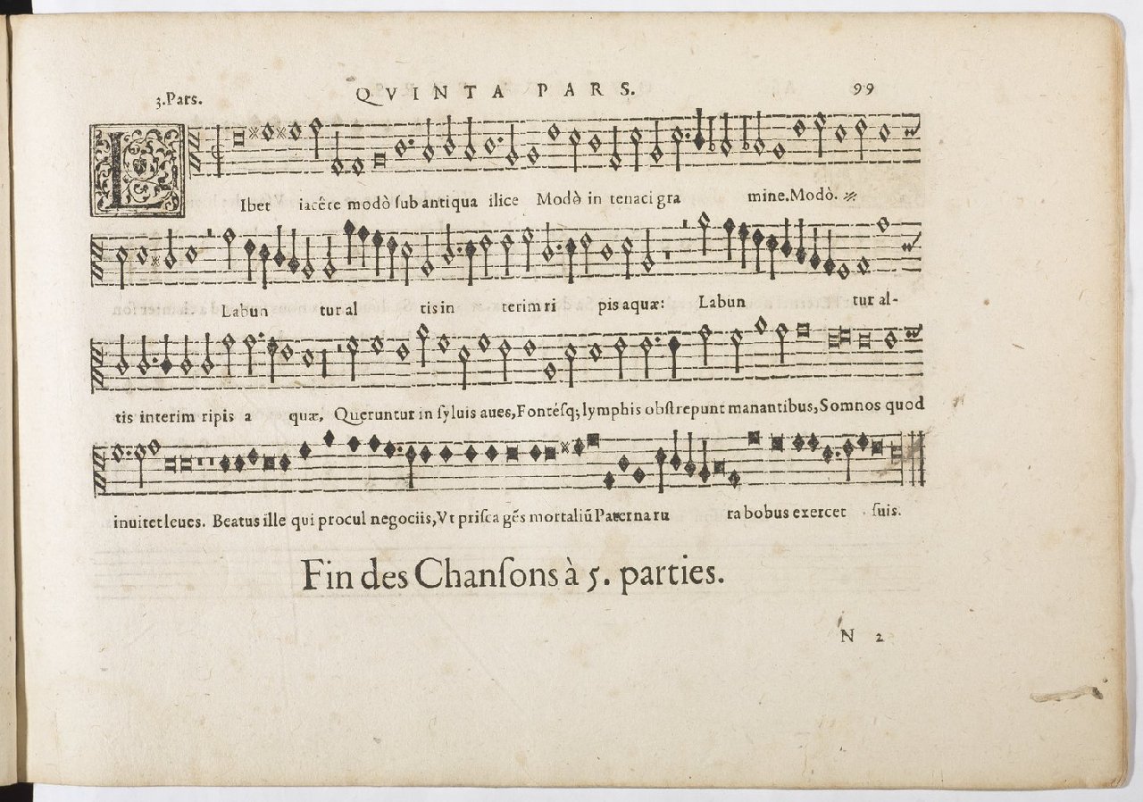 1594 - Paul Marceau - Trésor de musique d&#039;Orlande de Lassus, Superius, Bassus, Tenor, Quinta pars - BnF