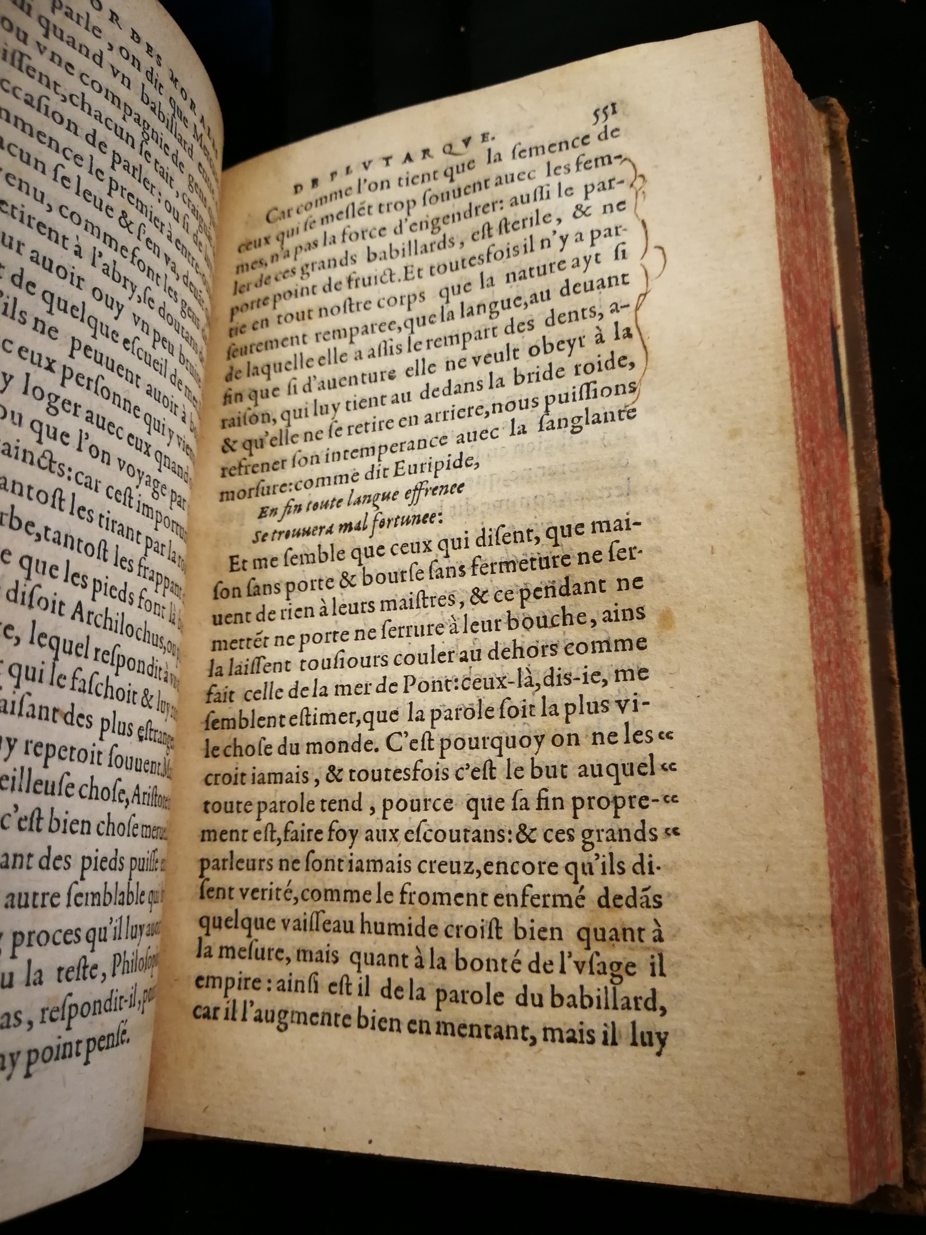 1577 - Jean Poupy - Trésor des morales de Plutarque - Les Méjanes, Aix-en-Provence
