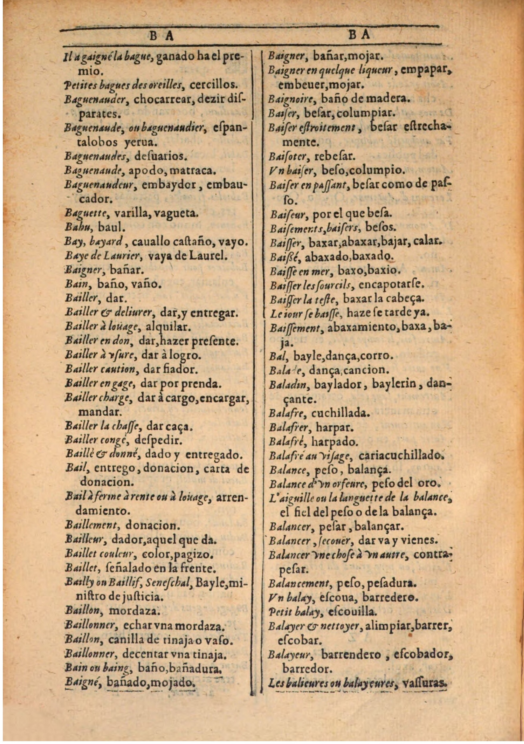 1607 - Marc Orry - Trésor des deux langues espagnole et française (Seconde partie) - BSB Munich 1607 - Marc Orry - Trésor des deux langues espagnole et française (Seconde partie) - BSB Munich