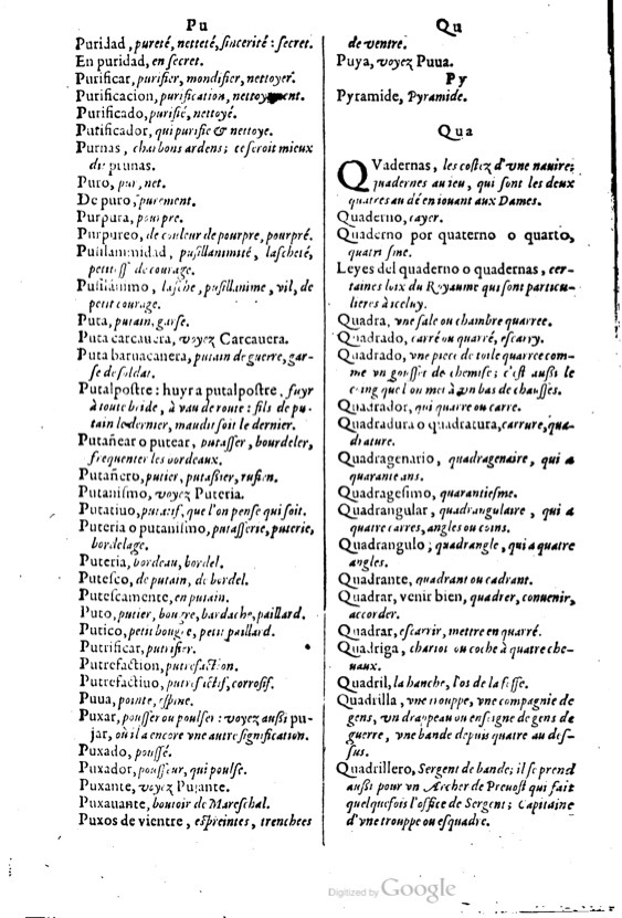 1621 - Adrian Tiffaine - Trésor des deux langues espagnole et française - BM Lyon