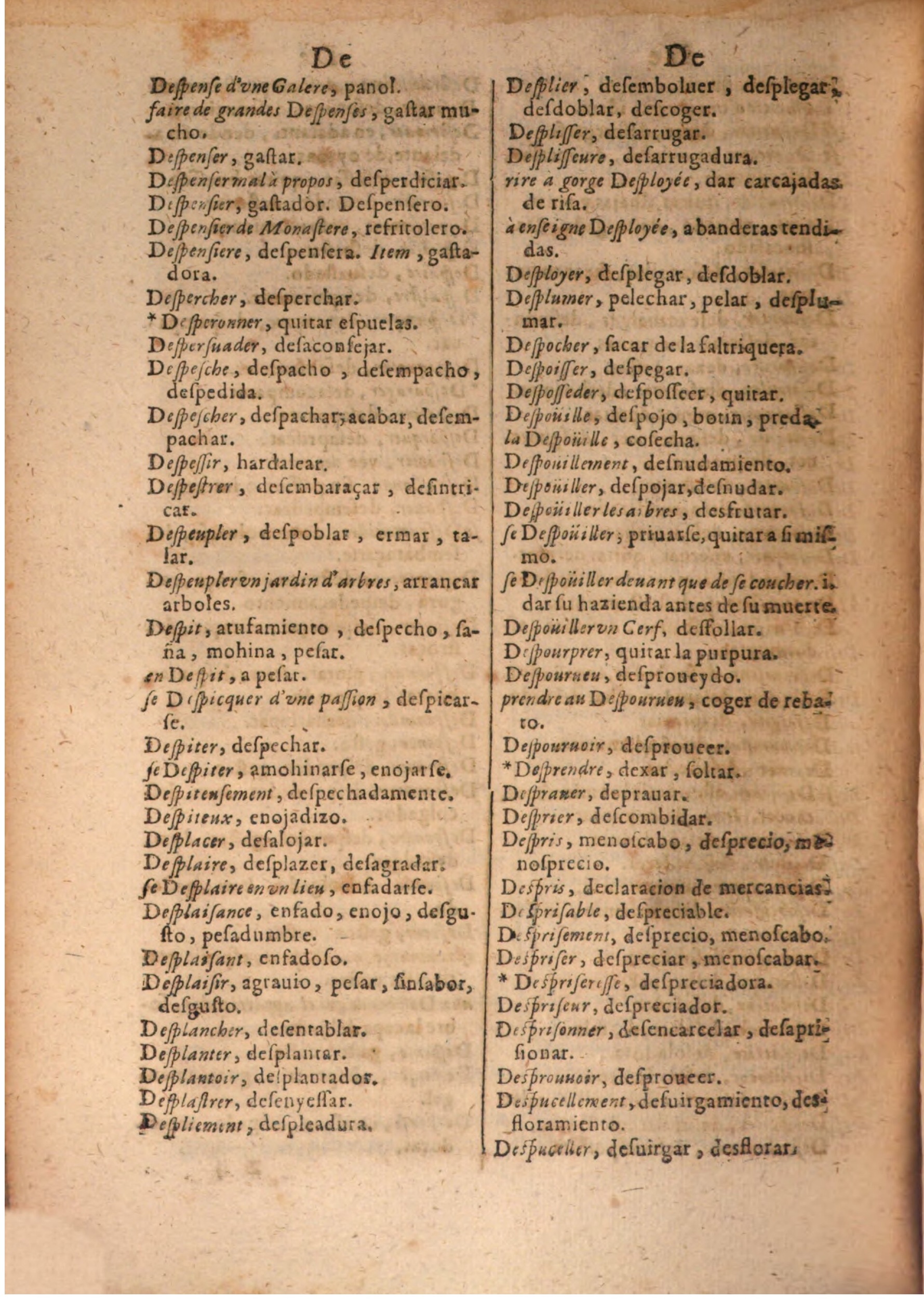 1645 - A. de Sommaville et A. Courbé - Trésor des deux langues espagnole et française (Seconde partie) - BSB Munich