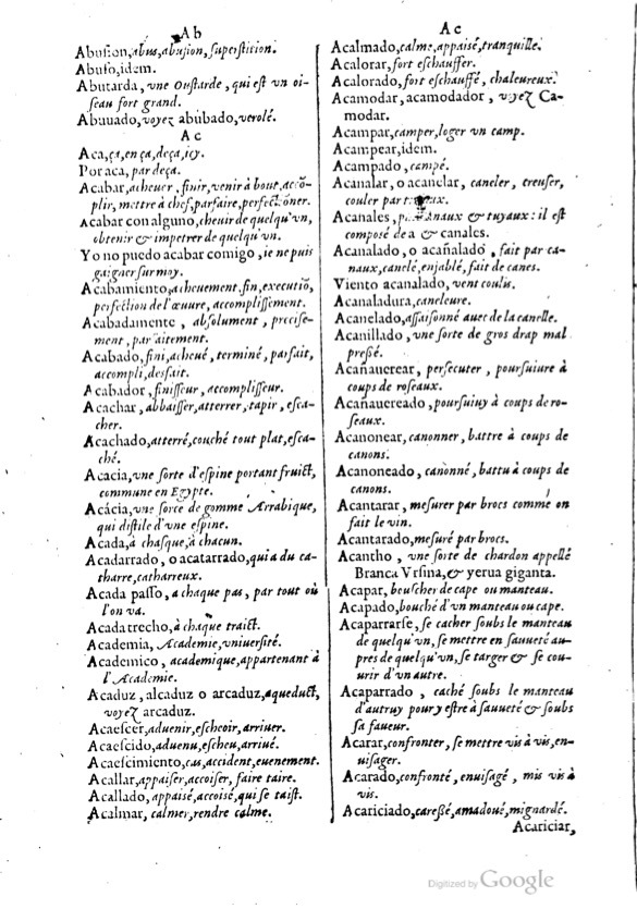 1621 - Adrian Tiffaine - Trésor des deux langues espagnole et française - BM Lyon