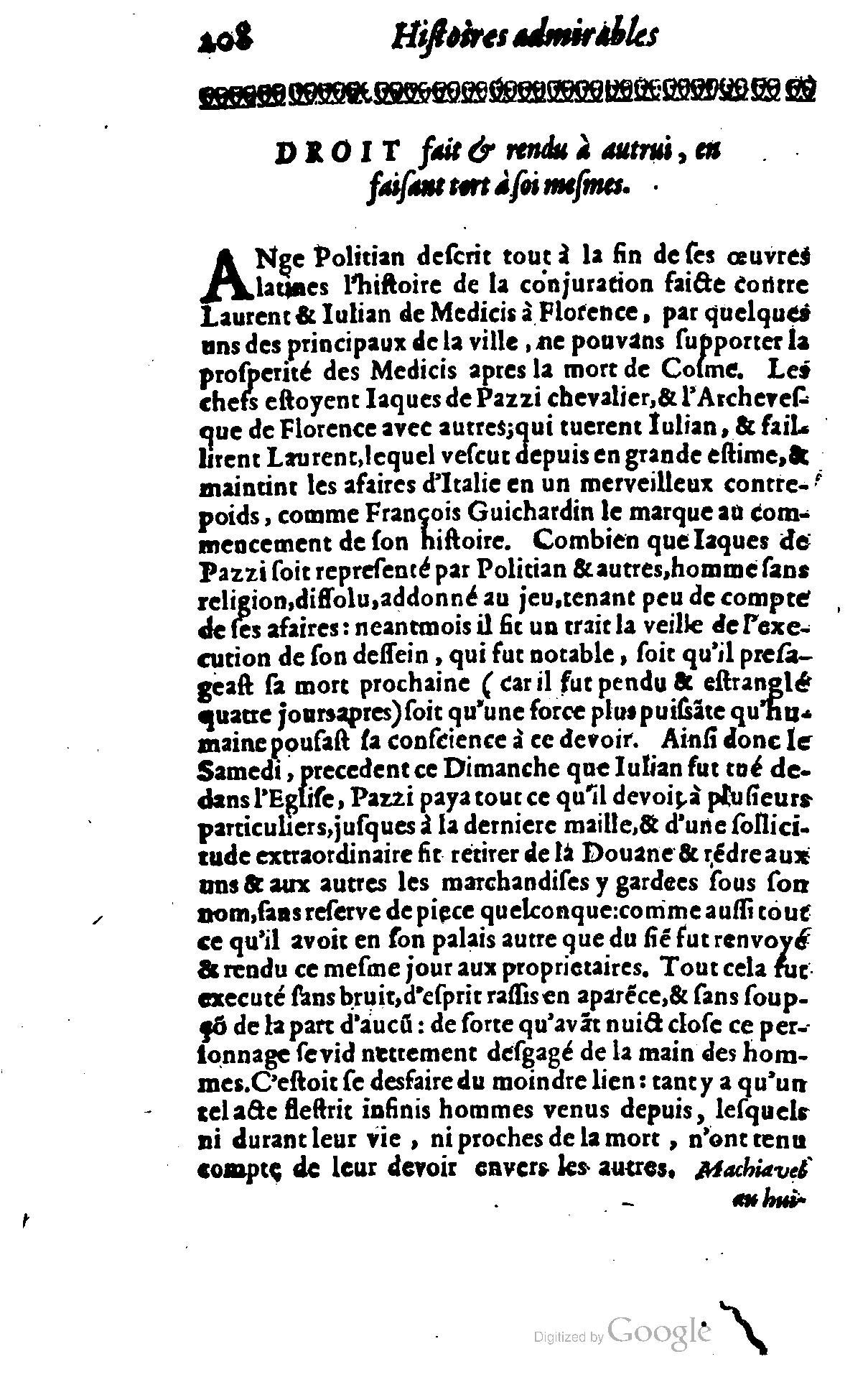1628 - Jacques Crespin - Trésor d’histoires admirables et mémorables - BSB Munich
