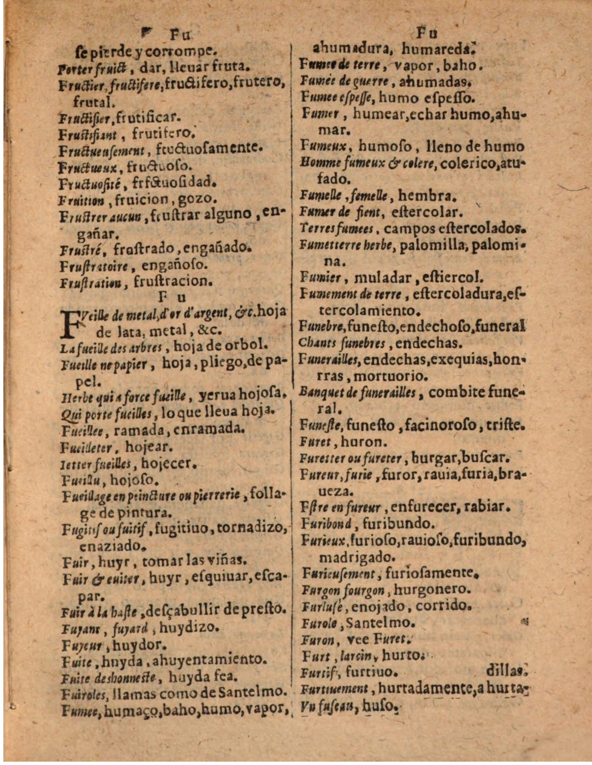 1624 - Hubert Antoine - Trésor des deux langues espagnole et française (Seconde partie) - BSB Munich