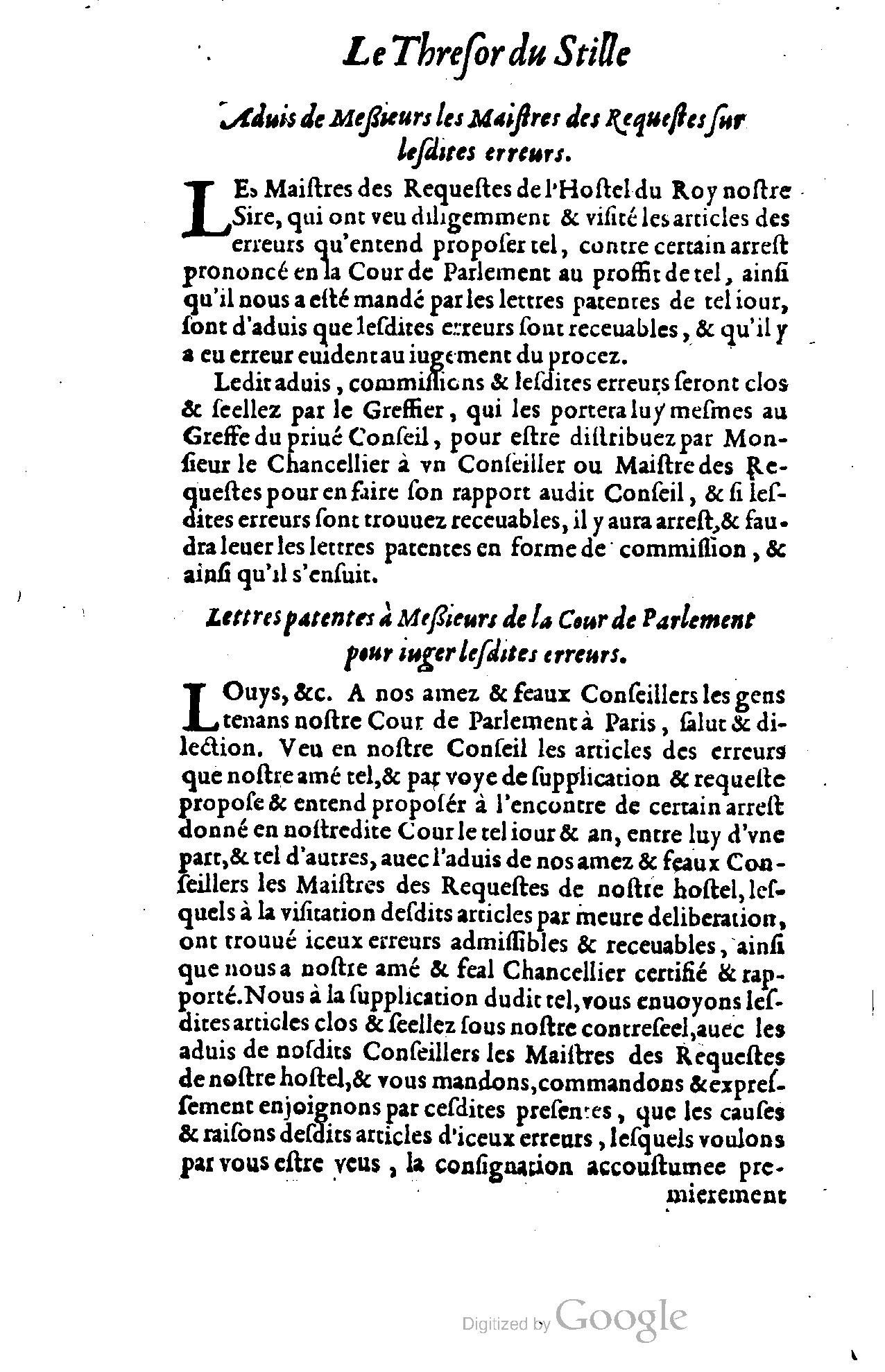 1614 - Jean Richer - Trésor du nouveau style et protocole de la chancellerie de France - BSB Munich