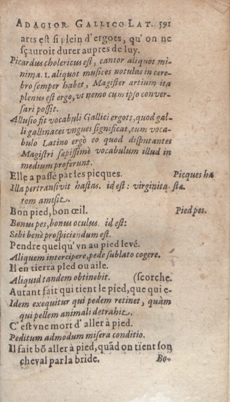 1612 - Dominicus Custos - Trésor des proverbes français  - Bibliopol-Olomuc
