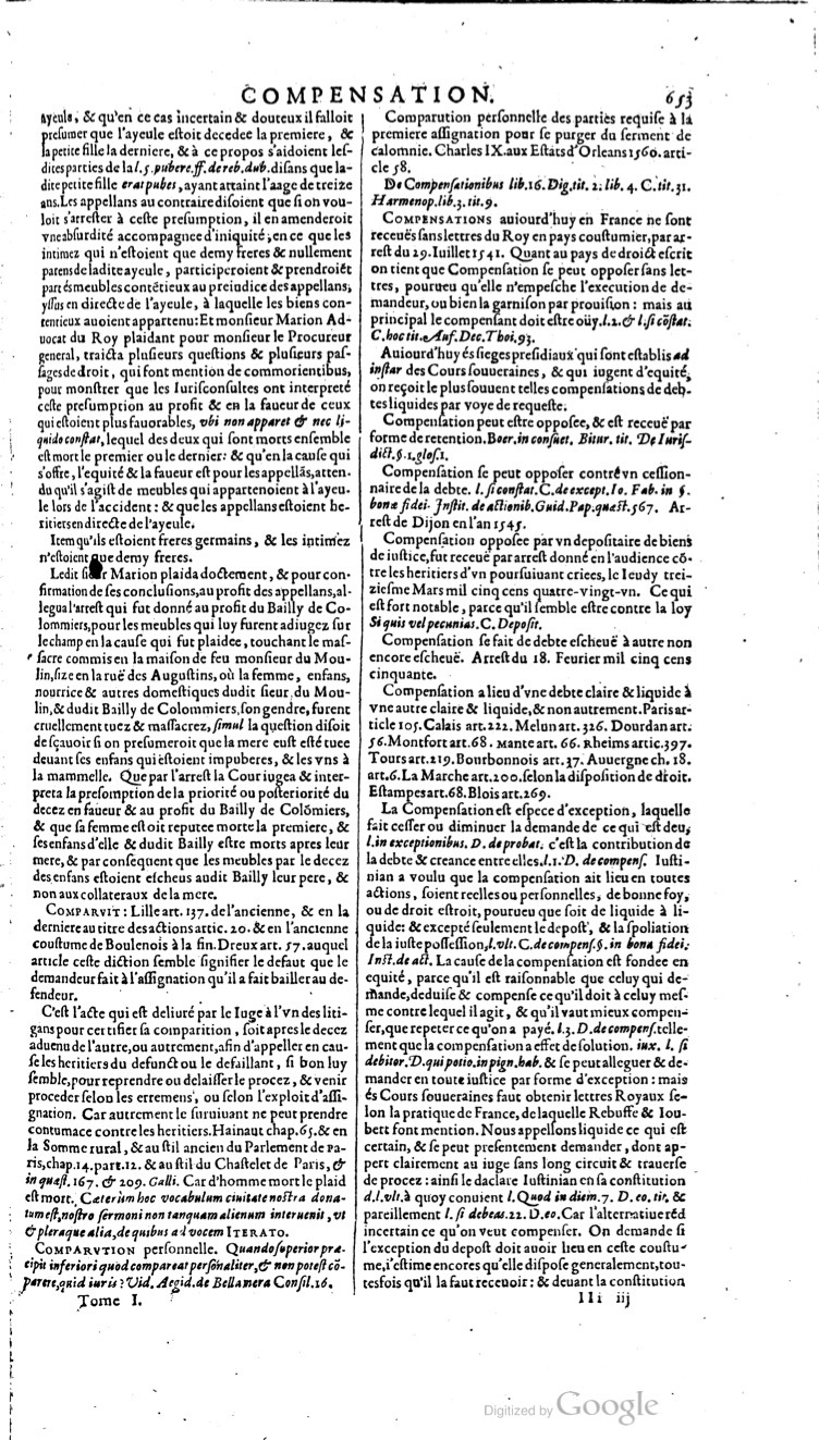 1629 - Veuve Nicolas Buon - Trésor du droit français (21754 T. 1) - BM Lyon