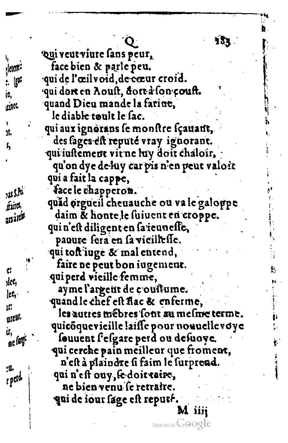 1582 - Nicolas Bonfons - Trésor des sentences dorées - BM Lyon