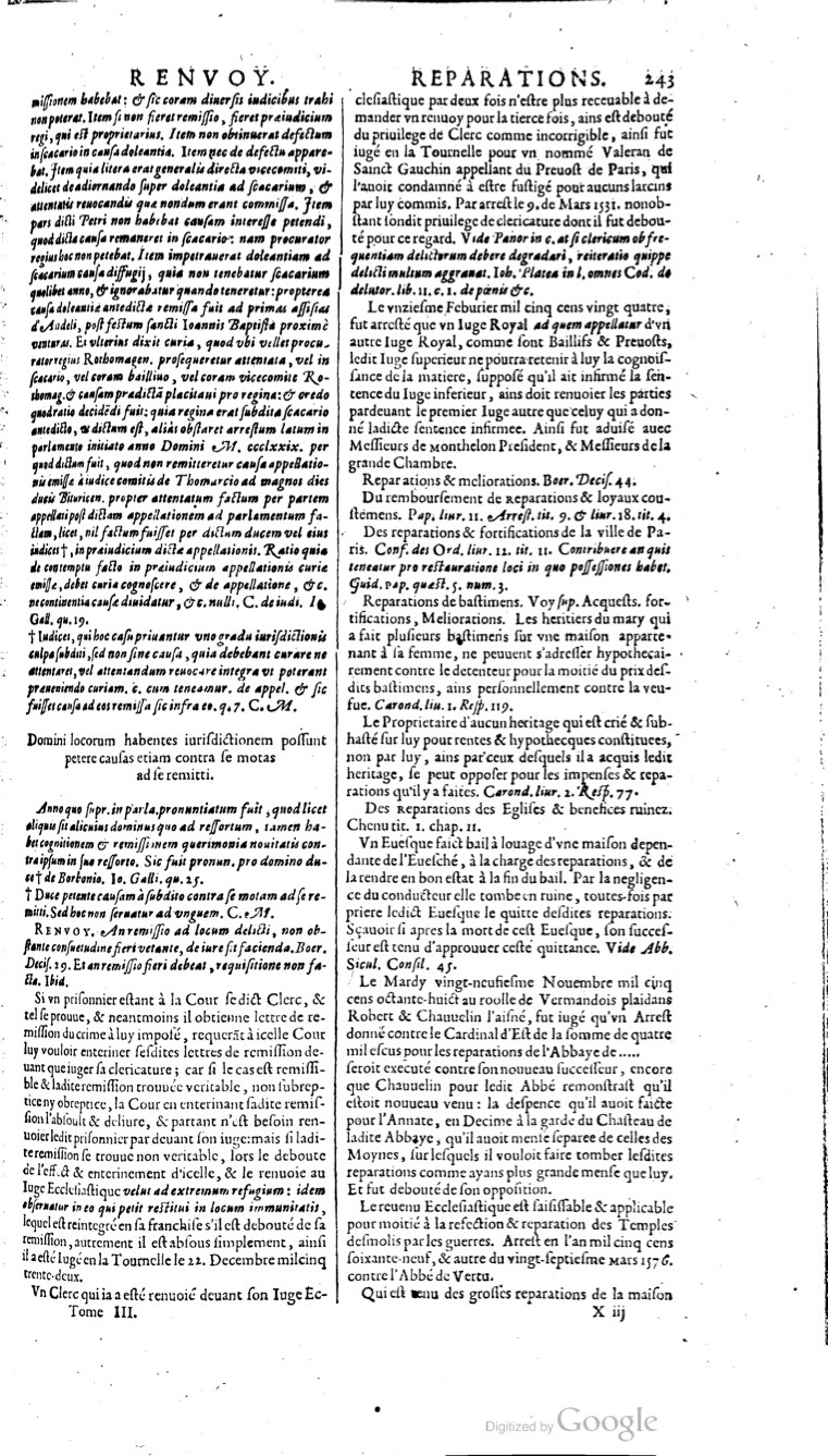 1629 - Veuve Nicolas Buon - Trésor du droit français (21754 T. 3) - BM Lyon
