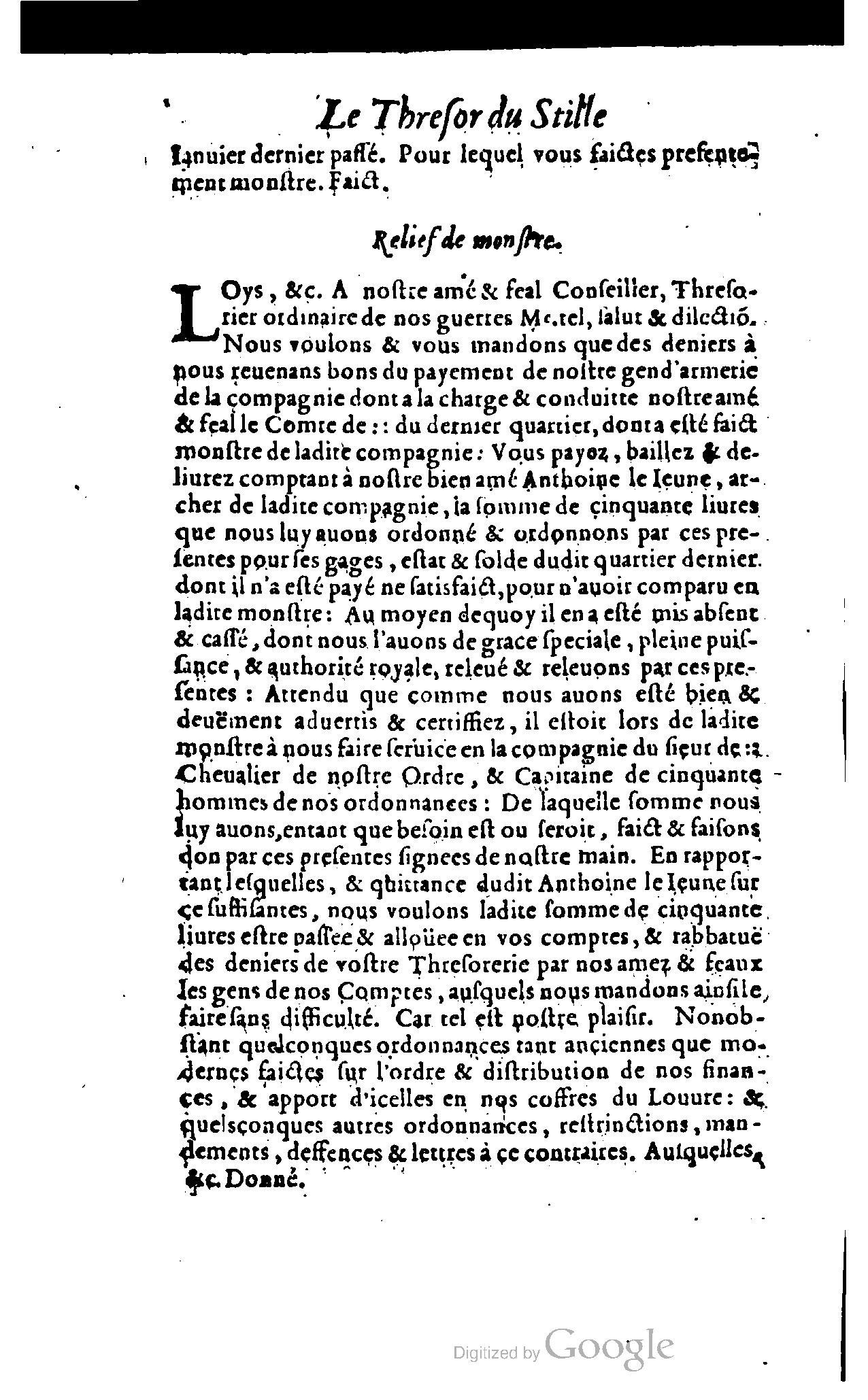 1614 - Jean Richer - Trésor du nouveau style et protocole de la chancellerie de France - BSB Munich
