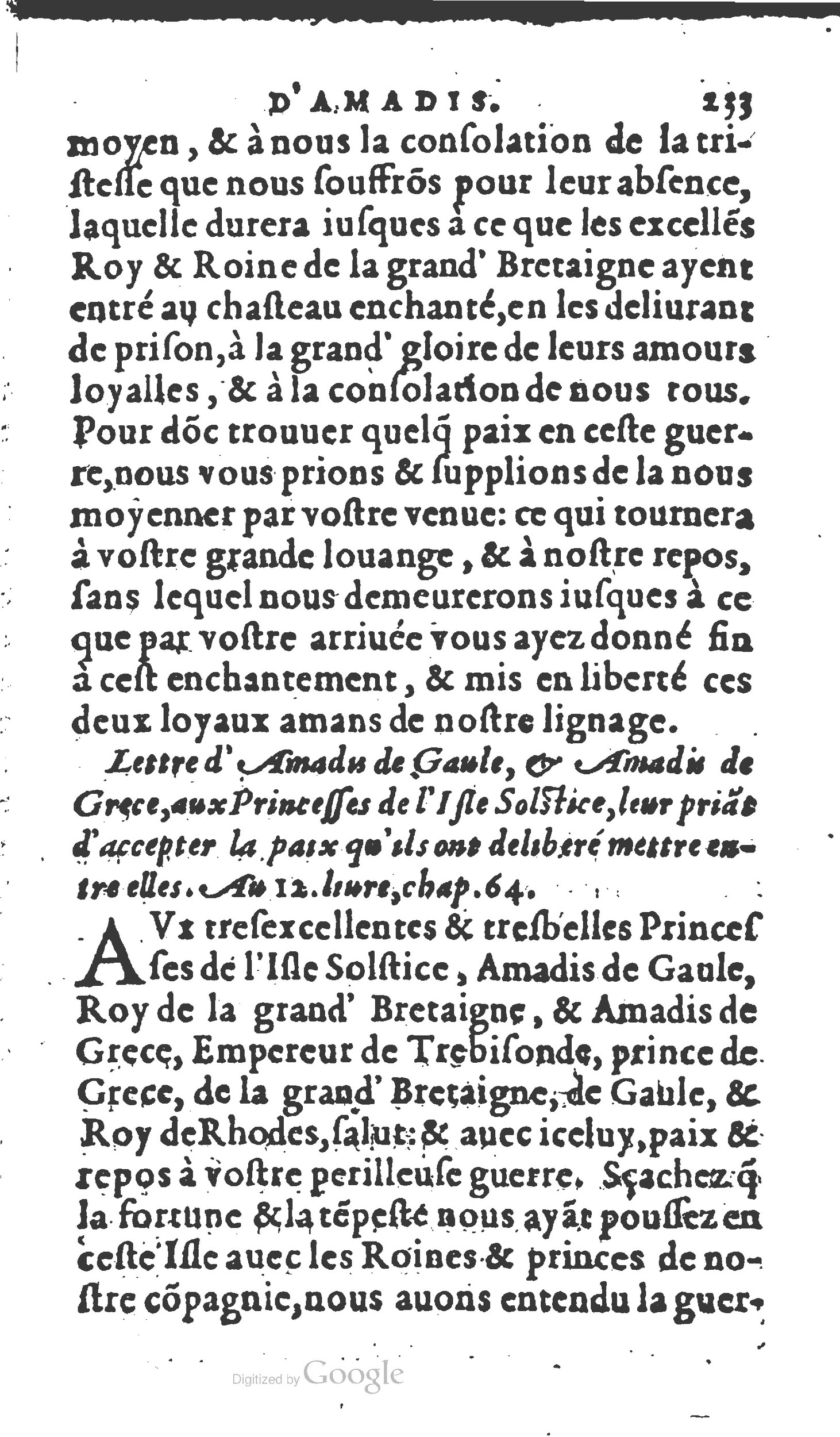 1567 - Robert Le Mangnier - Trésor des Amadis - British Library