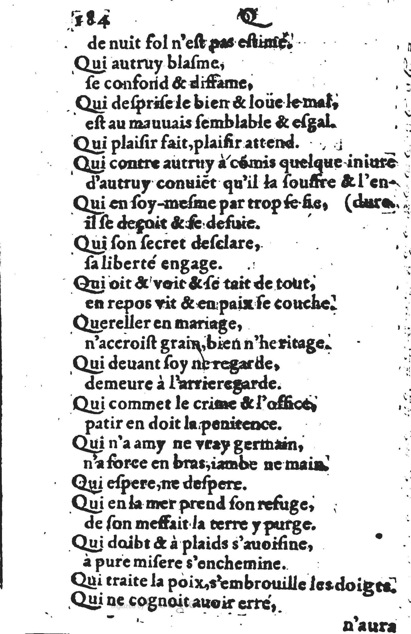 1578 - Nicolas Lescuyer - Trésor des sentences dorées - UGent
