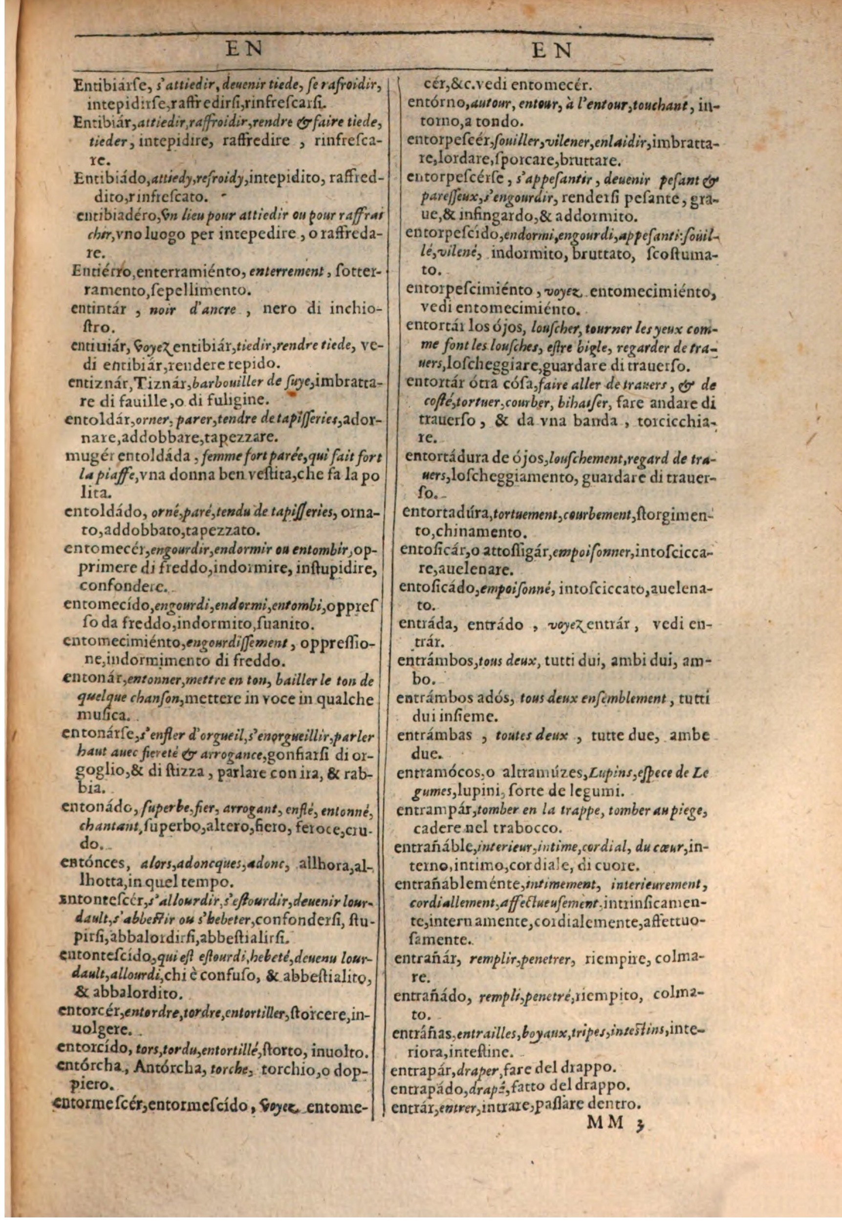 1609 - Philippe Albert et Alexandre Pernet - Trésor des trois langues française, italienne et espagnole (Première partie) - BSB Munich