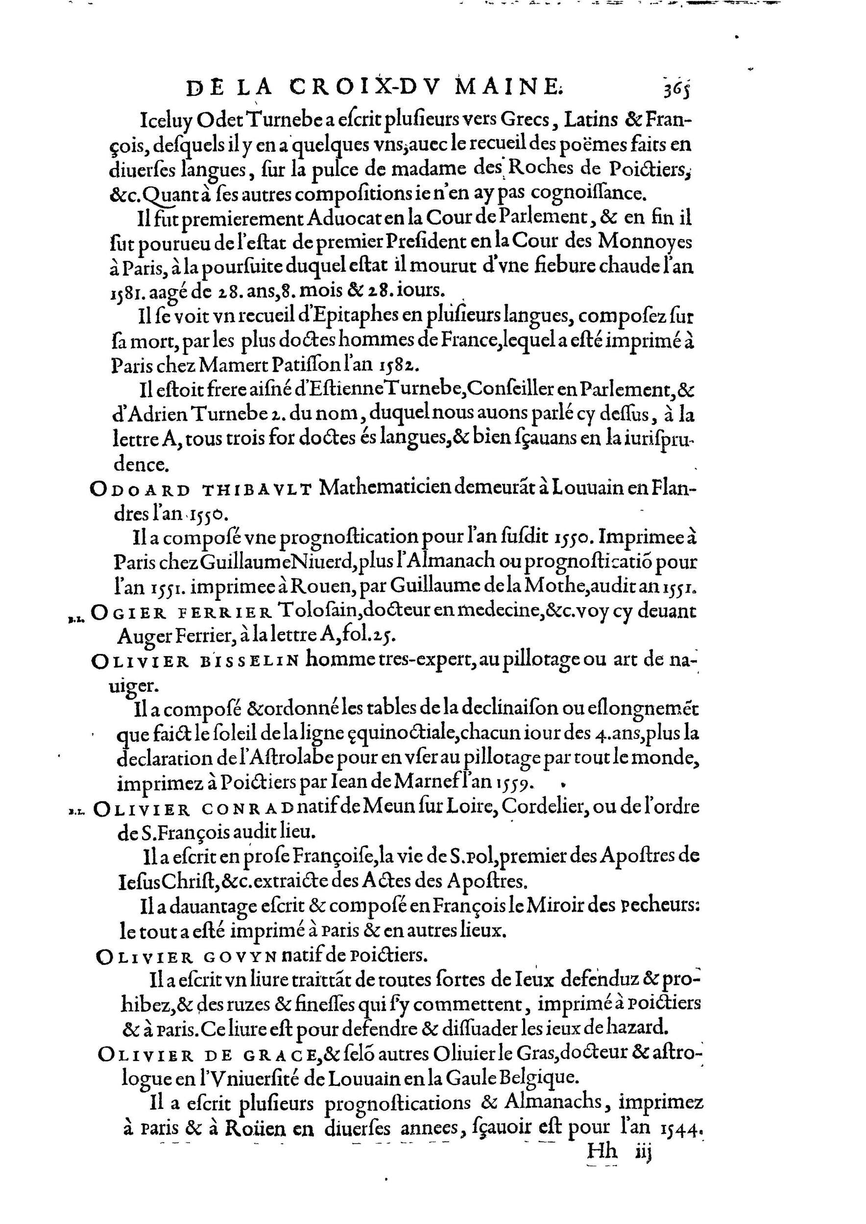 1584 - Abel L&#039;Angelier - Bibliothèques françaises - BnF